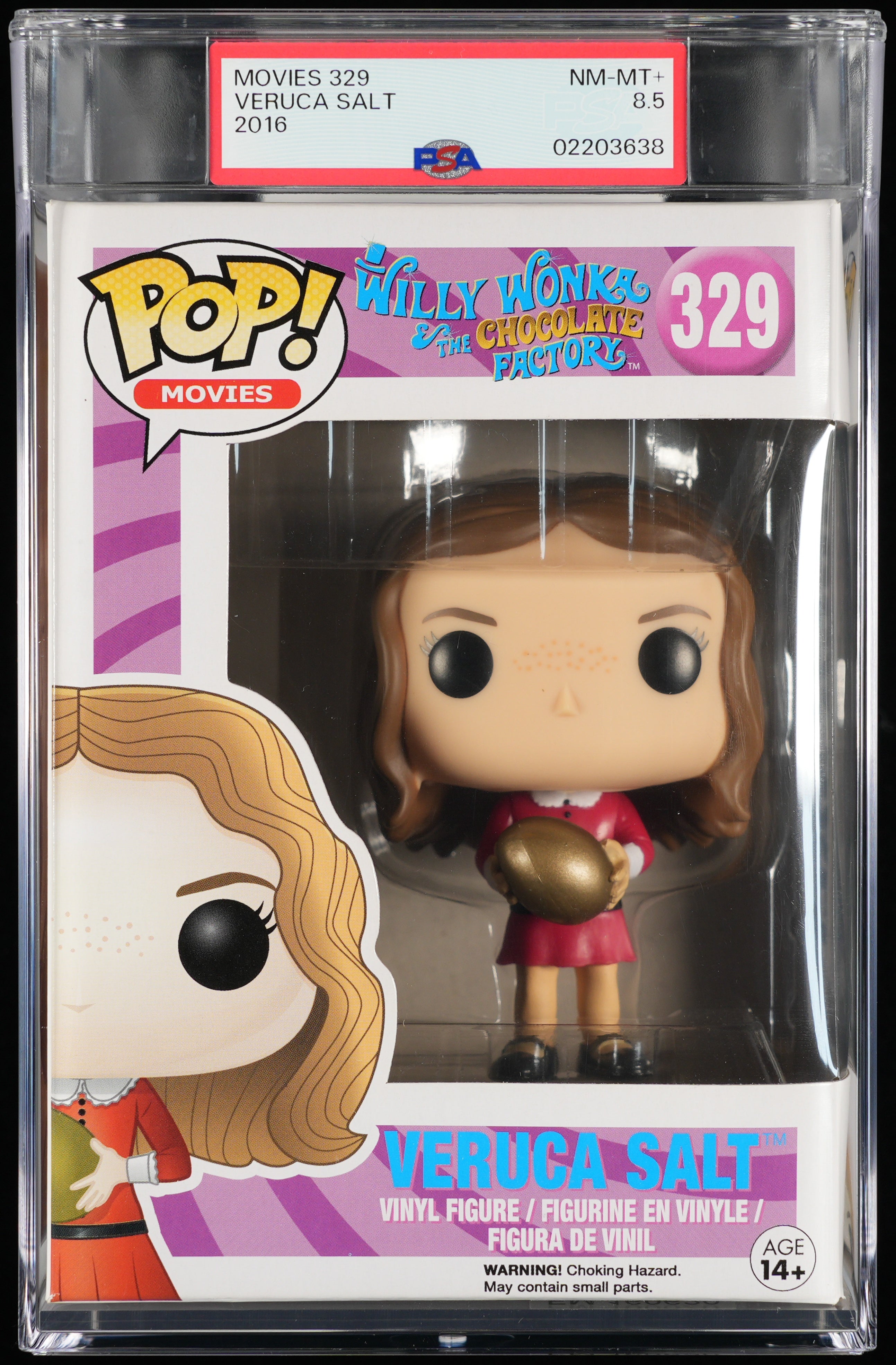 Funko Pop! PSA Graded Willy Wonka & the Chocolate Factory: Veruca Salt PSA Graded 8.5 NM-MT+ Vinyl Figure #329