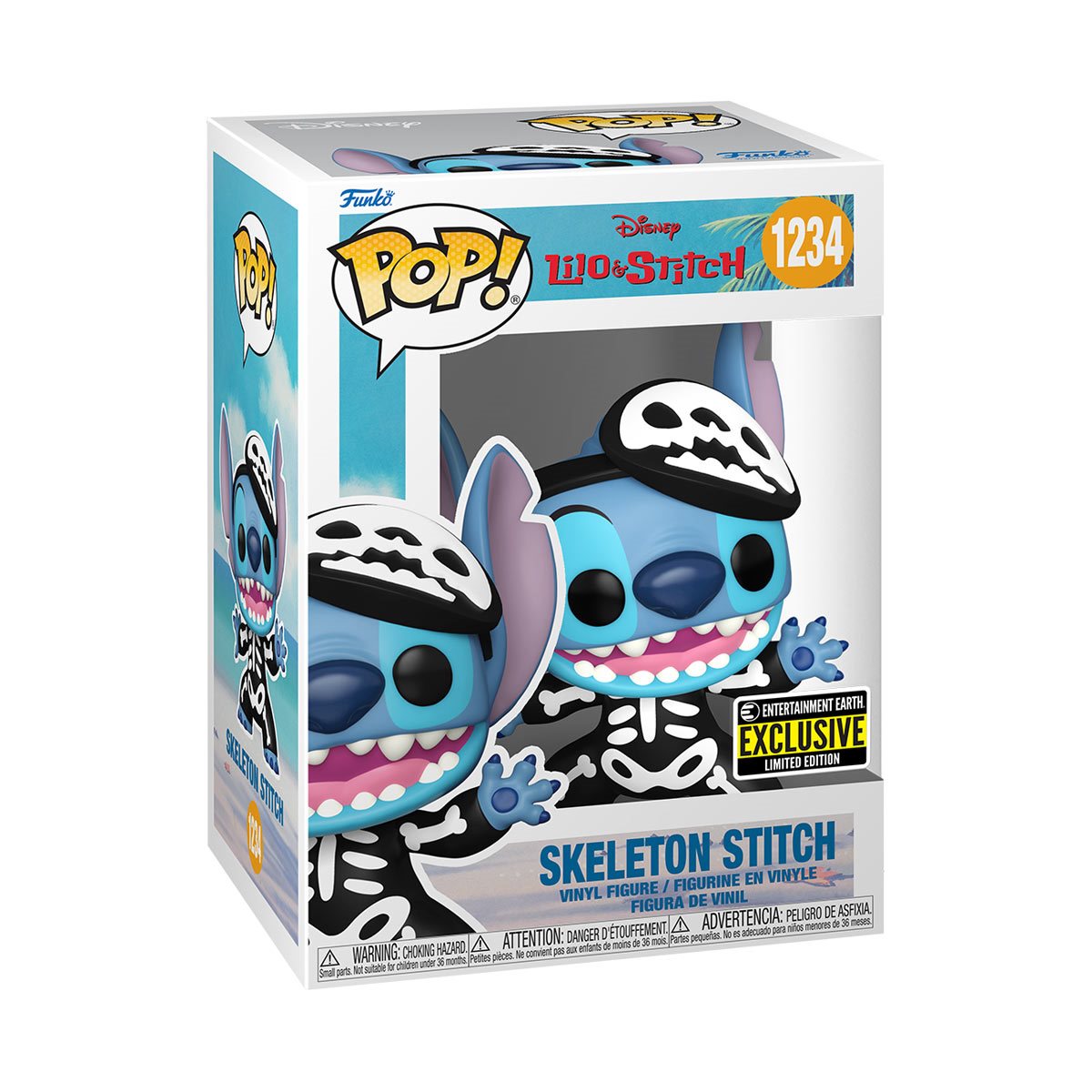 Funko Pop Disney Lilo & Stitch Skeleton Stitch 1234 EE Exclusive Vinyl Figure