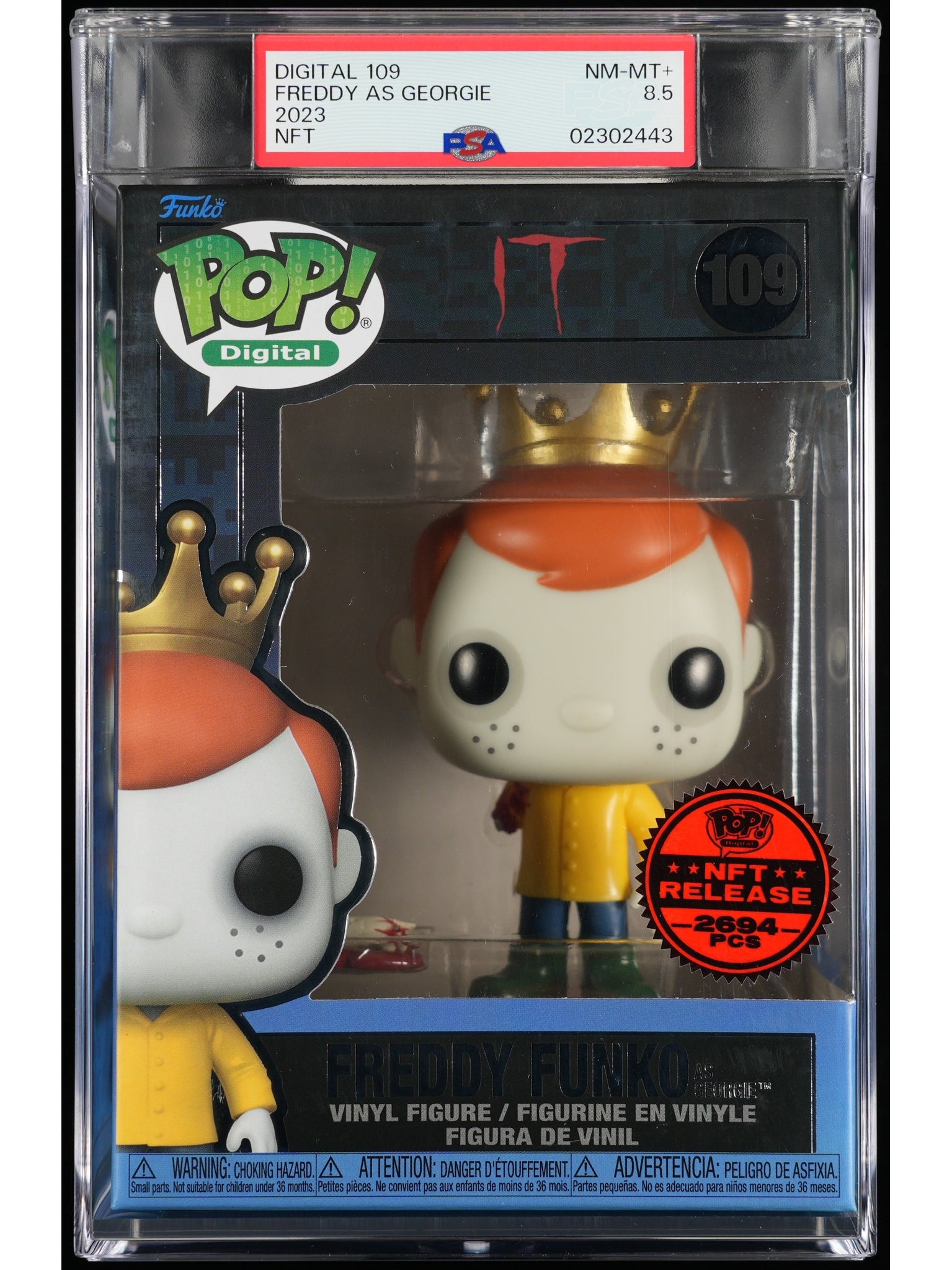 Funko Pop! Freddy Funko: Freddy as Georgie PSA Graded Vinyl Figure #109 Cert #02302443