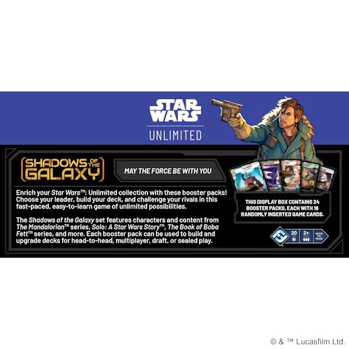 Star Wars: Unlimited: Shadows of The Galaxy Booster Display (Set of 24 Booster Packs)