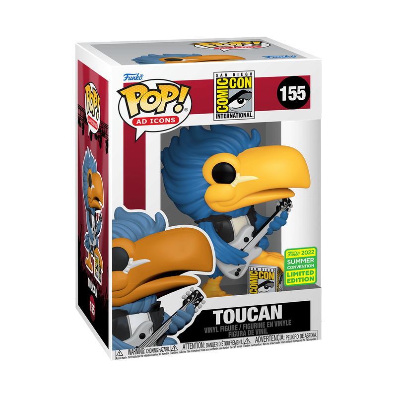 Funko Pop 2022 San Diego Comic Con Rocker Toucan #155 Exclusive Vinyl Figure