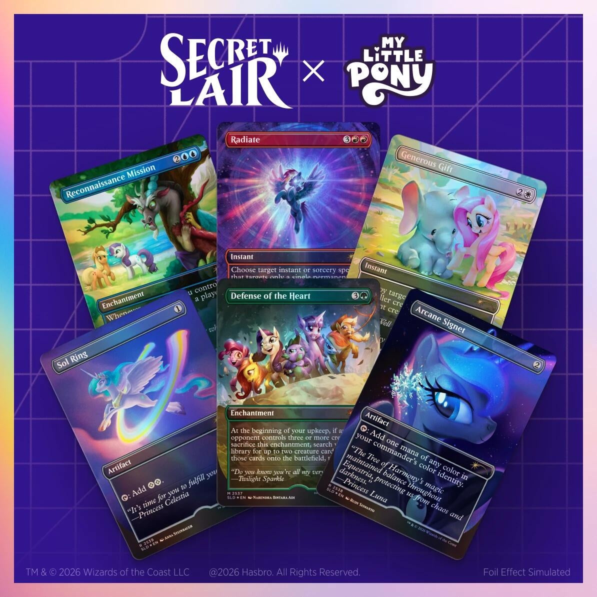 Image for Secret Lair Drop: Secret Lair x My Little Pony: Friendship is Magic - Traditional Foil Edition - Magic: The Gathering