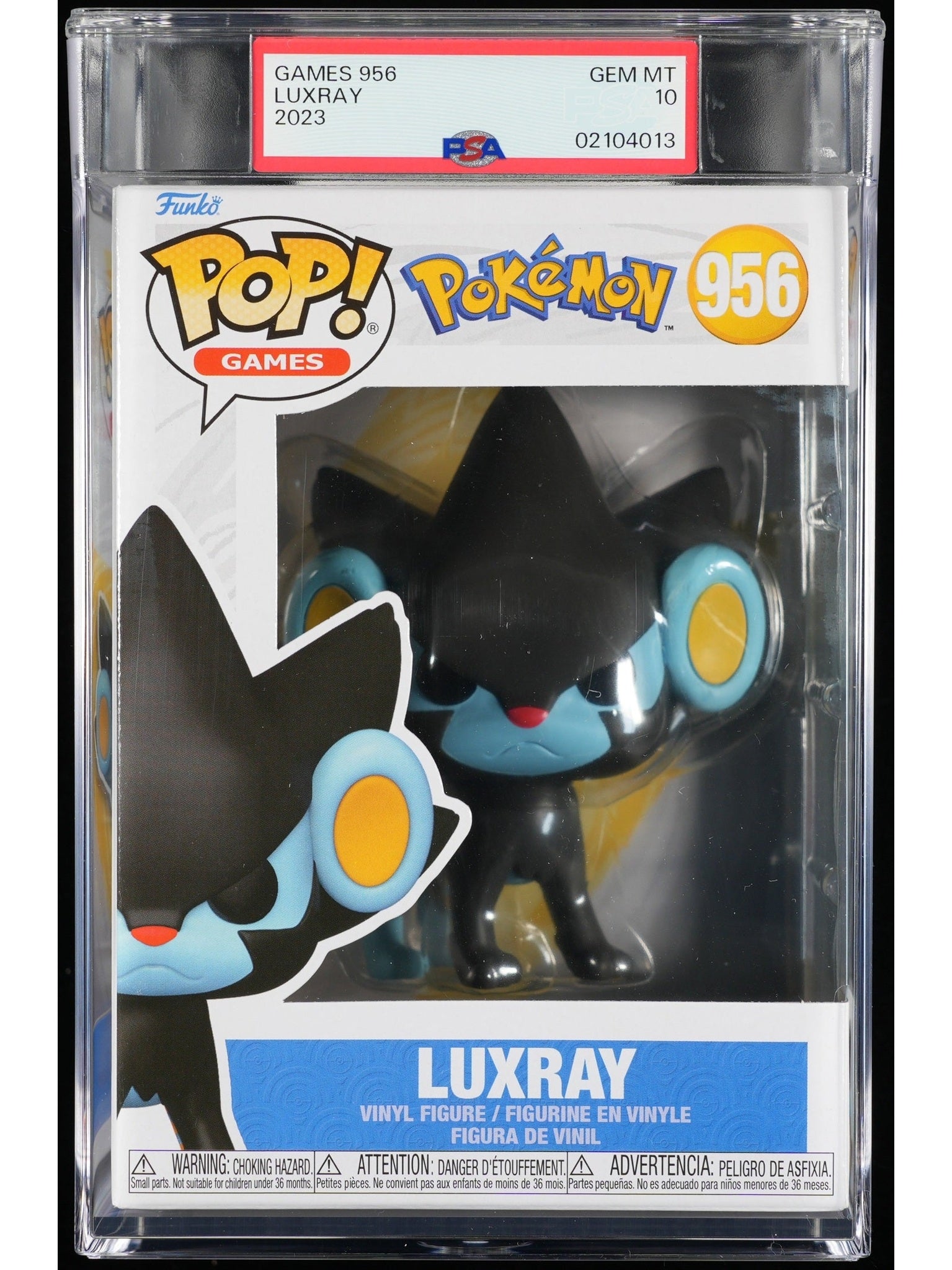 Funko Pop! Pokemon: Luxray PSA Graded Vinyl Figure #956 Cert #02104013