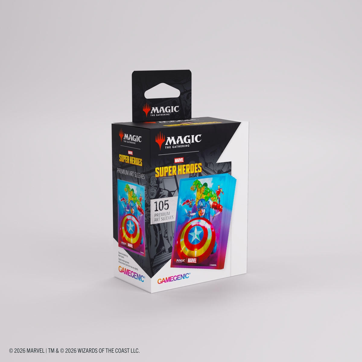 Image for Magic: The Gathering Marvel Superheroes Premium Art Sleeves - Captain America, Team Leader - Card Sleeves