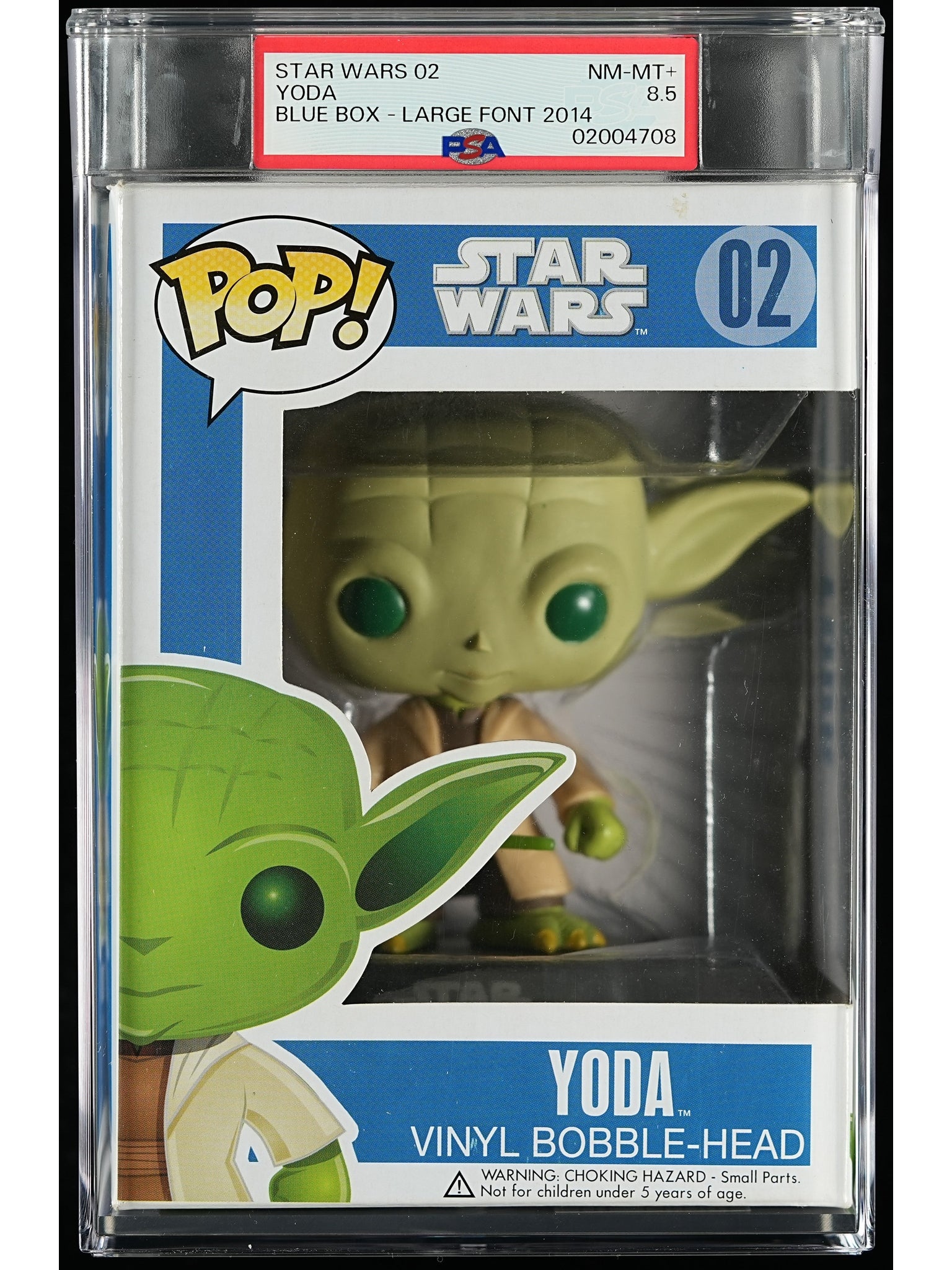 Funko Pop! Star Wars: Yoda PSA Graded Vinyl Figure #02 Cert #02004708