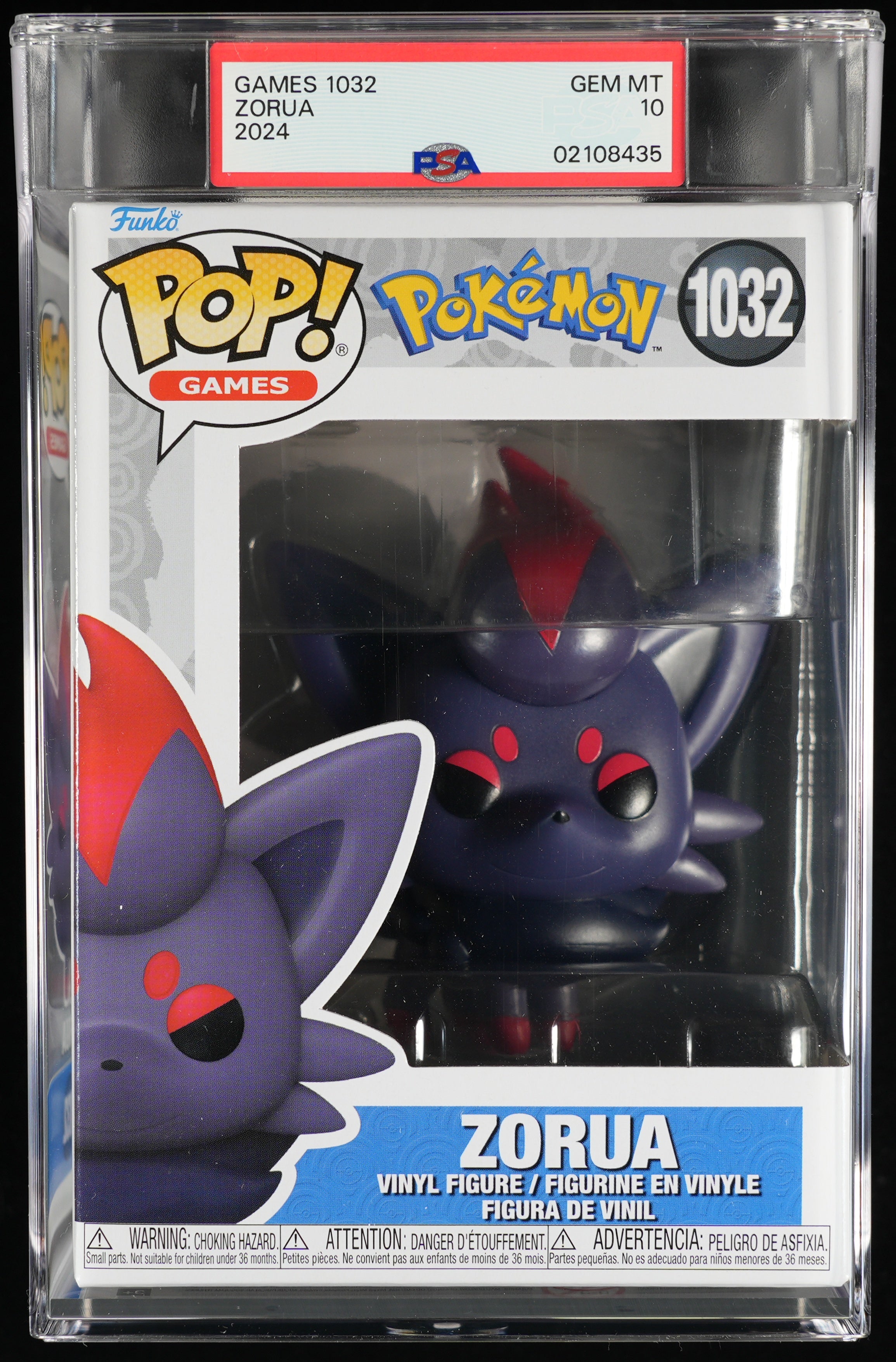 Funko Pop! PSA Graded Pokemon: Zorua PSA Graded 10 GEM MINT Vinyl Figure #1032