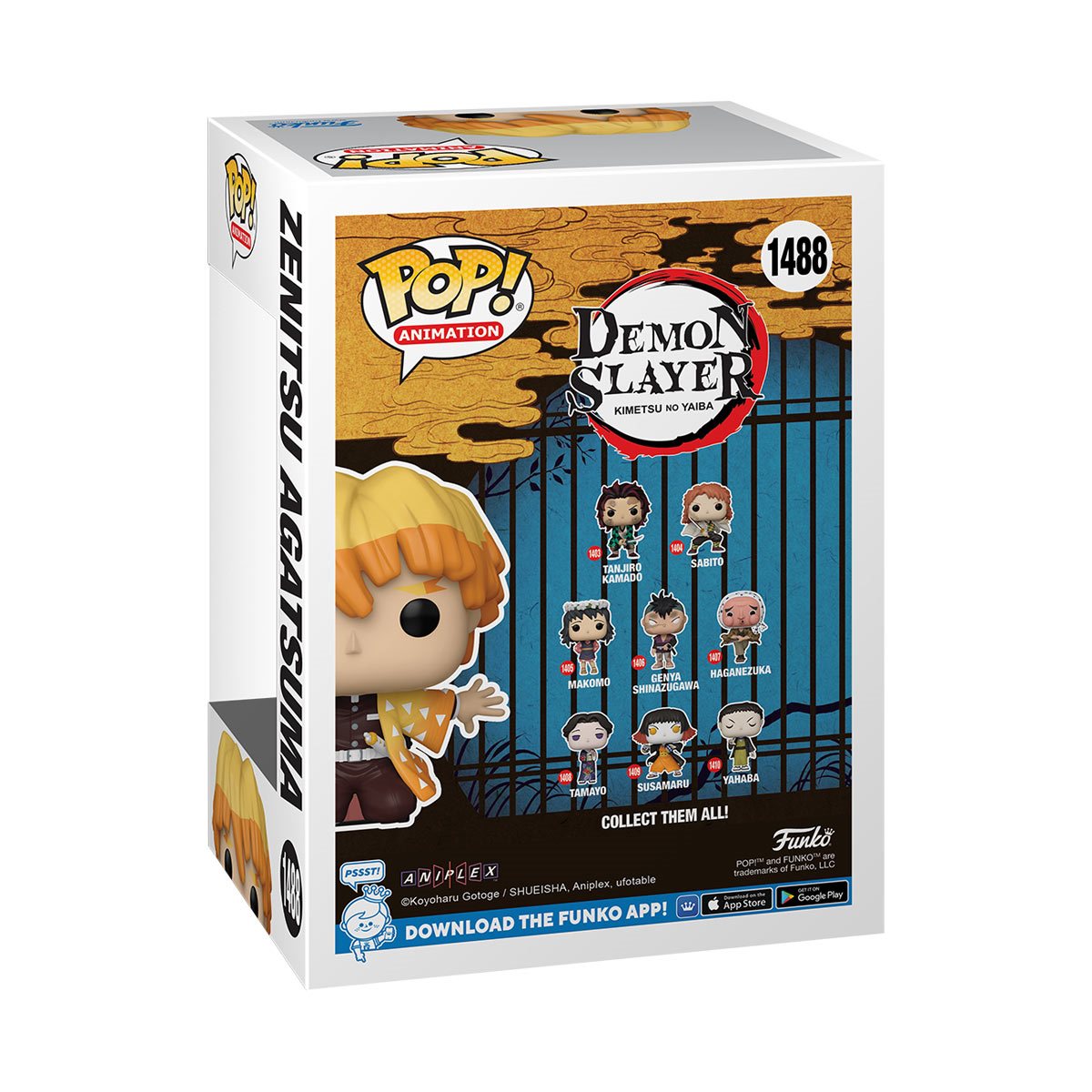 Funko Pop! Demon Slayer: Zenitsu Agatsuma Protecting Nezuko's Box EE Exclusive Vinyl Figure #1488