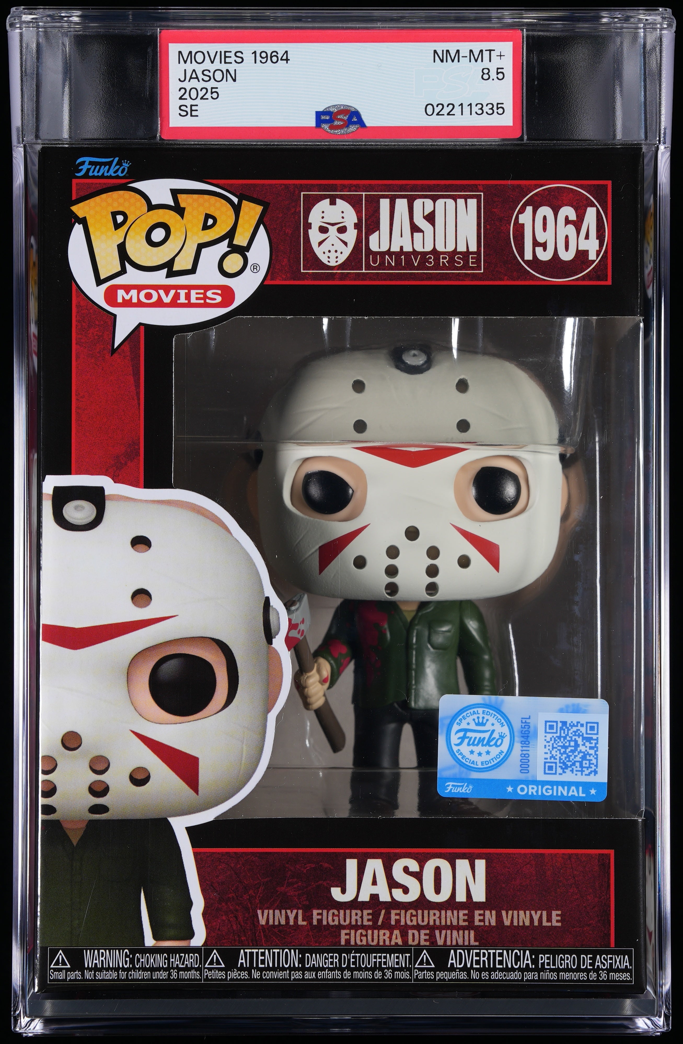 Funko Pop! PSA Graded Friday the 13th: Jason PSA Graded 8.5 NM-MT+ Vinyl Figure #1964 Cert #02211335