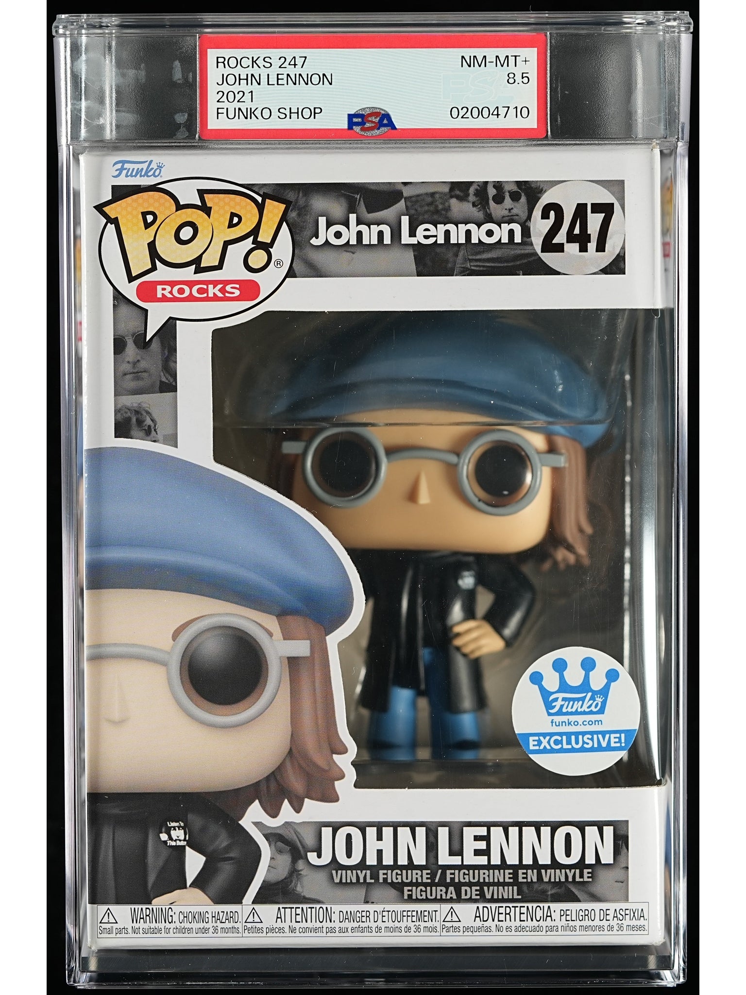 Funko Pop! John Lennon: John Lennon PSA Graded Vinyl Figure #247 Cert #02004710