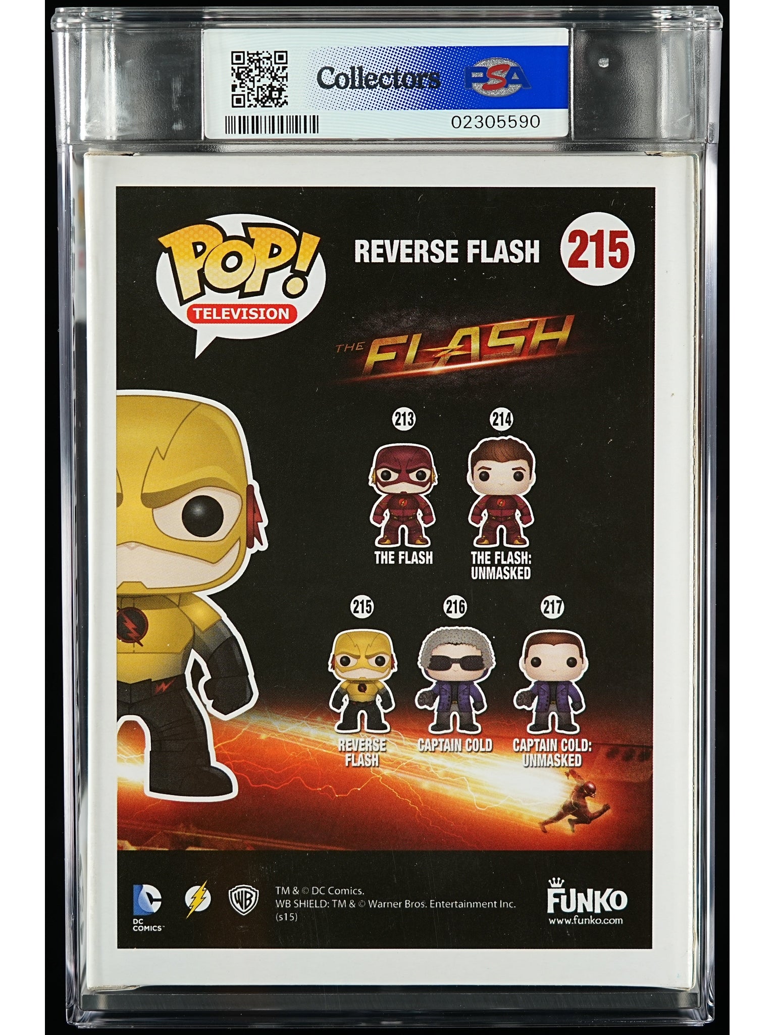 Funko Pop! The Flash: Reverse Flash PSA Graded Vinyl Figure #215 Cert #02305590