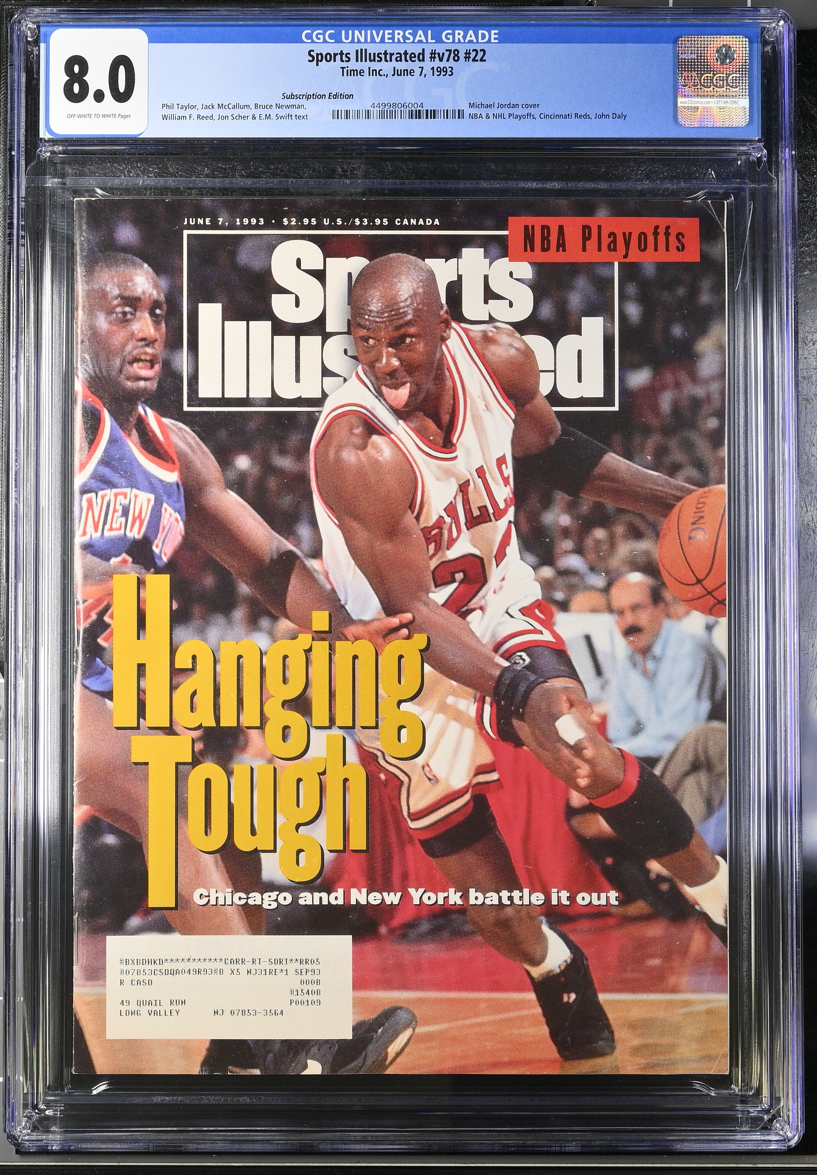 1993 Sports Illustrated Michael Jordan v78 #22 CGC 8.0