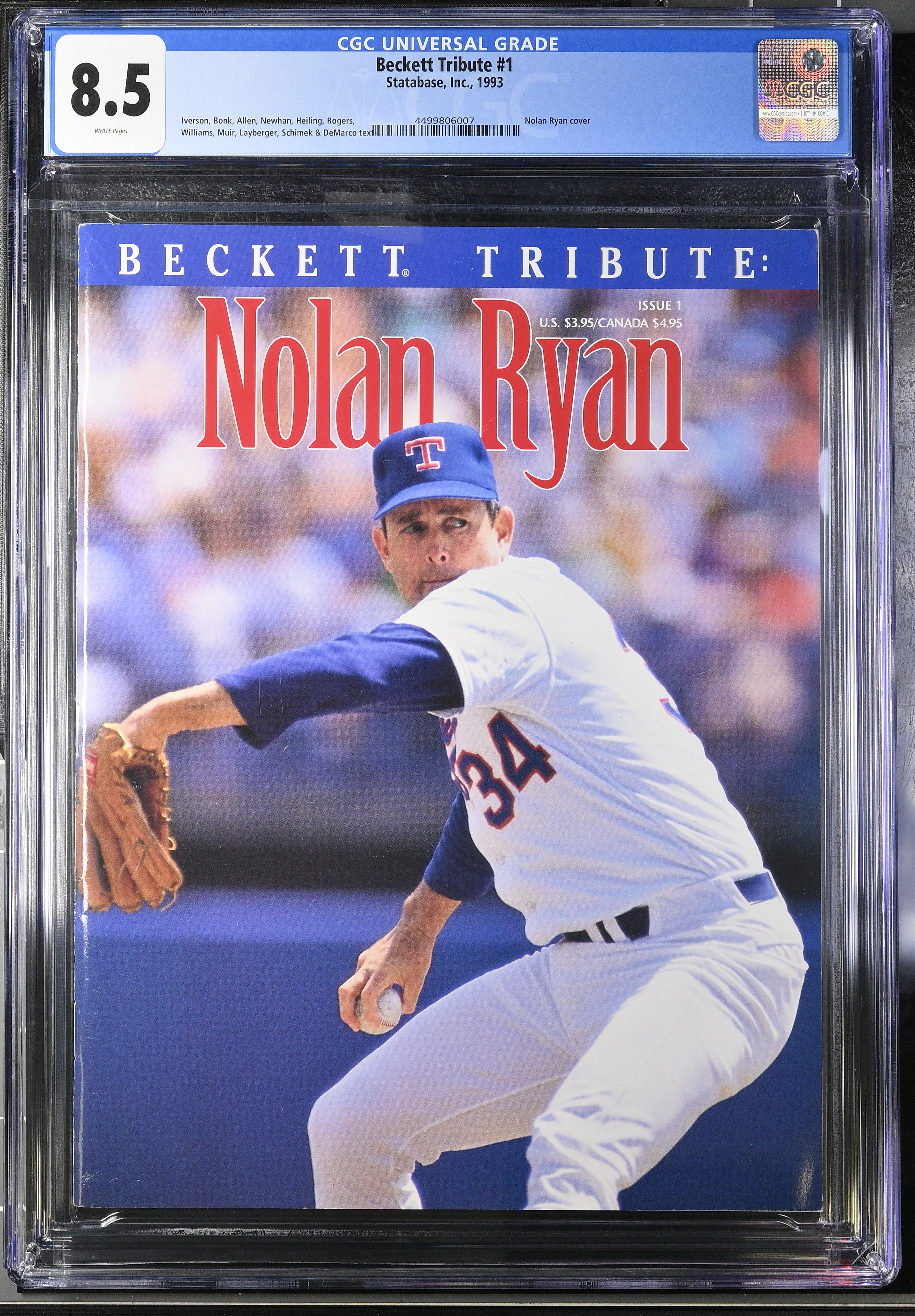 1993 Nolan Ryan Beckett Tribute CGC 8.5 – Boxed Vinyl - Premium