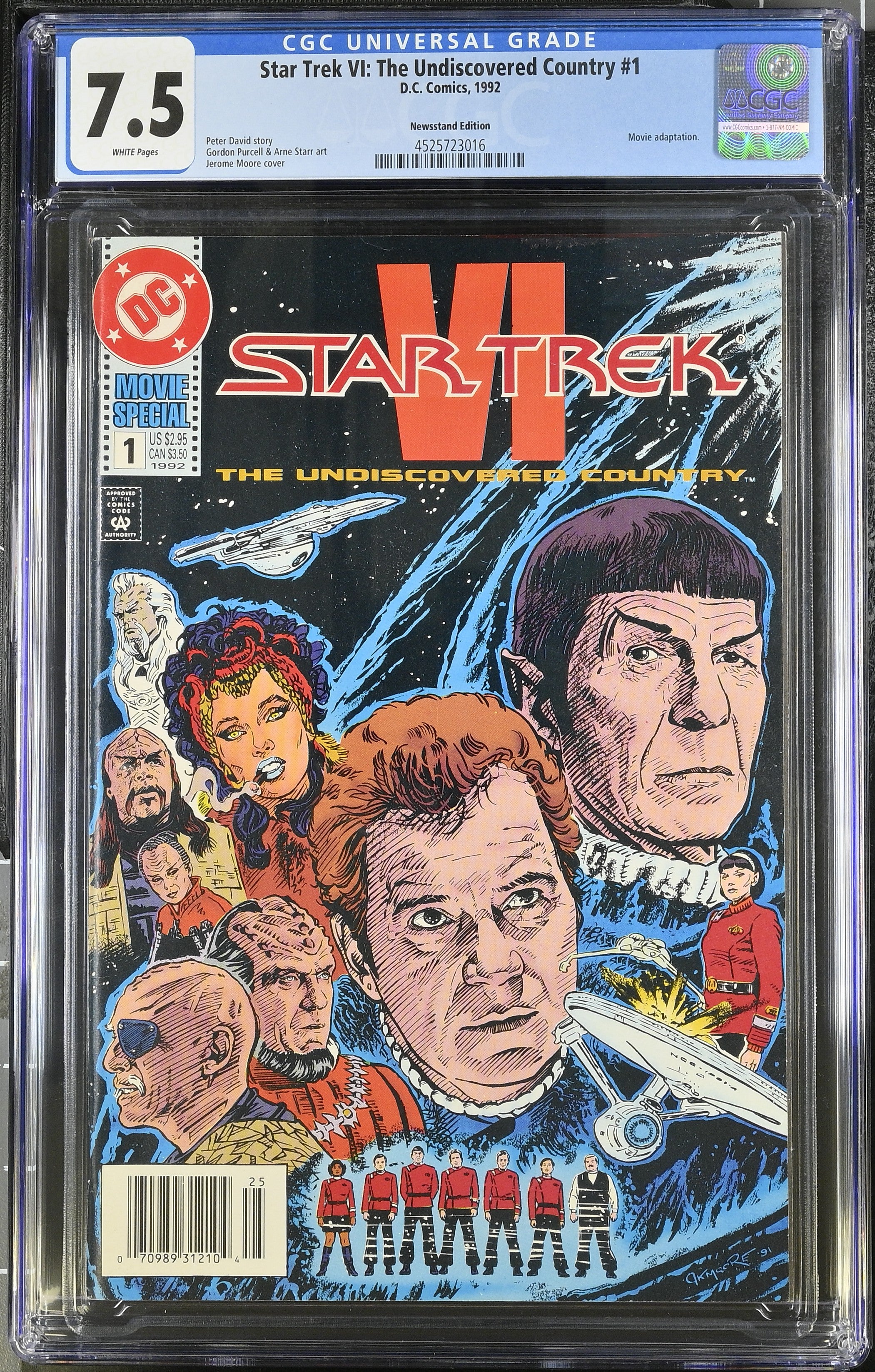 DC Comics: Star Trek VI: The Undiscovered Country 1 1992 CGC 7.5 Cert #4525723016
