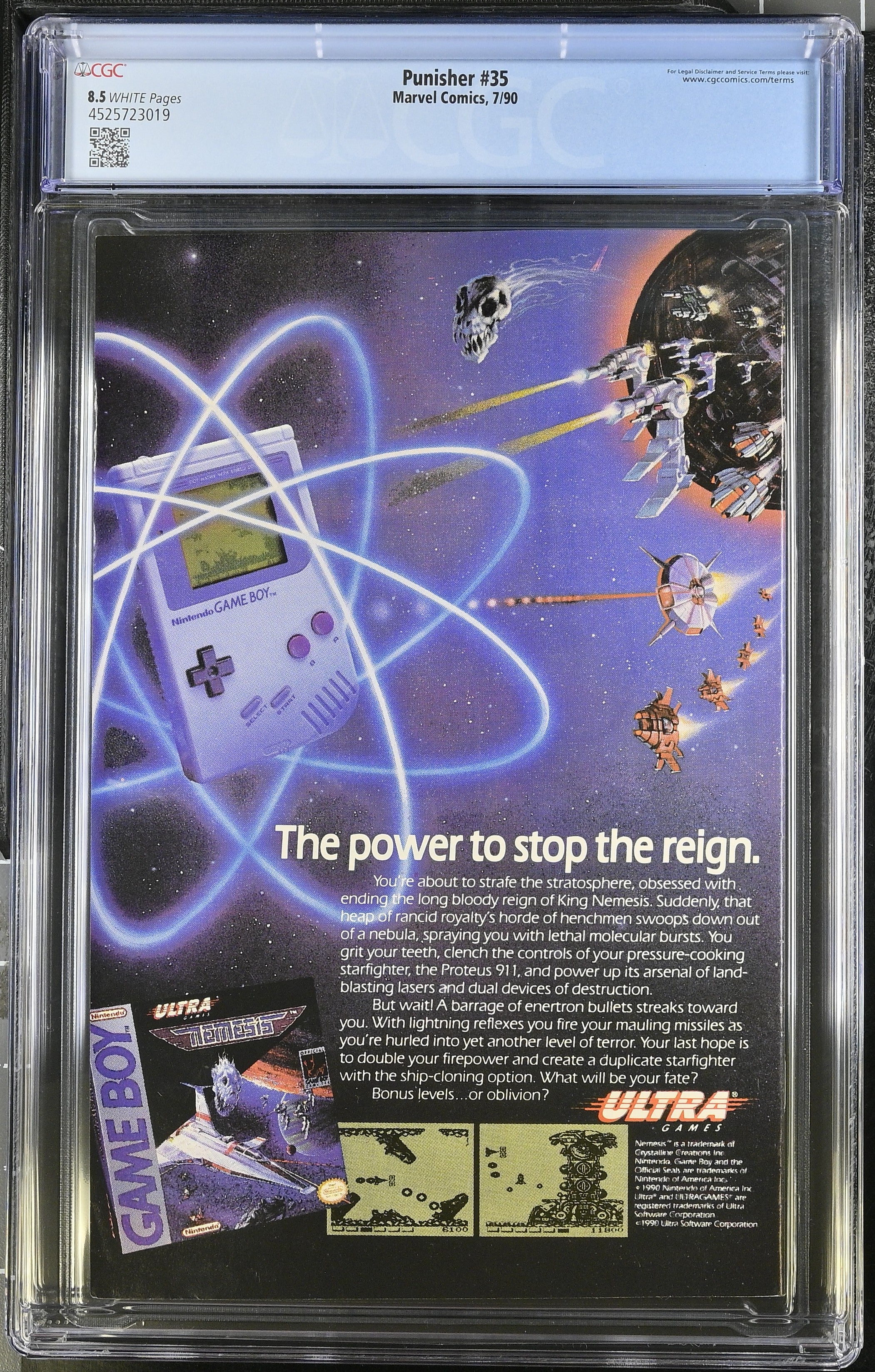 Marvel Comics: Punisher 35 7/90 CGC 8.5 Cert #4525723019