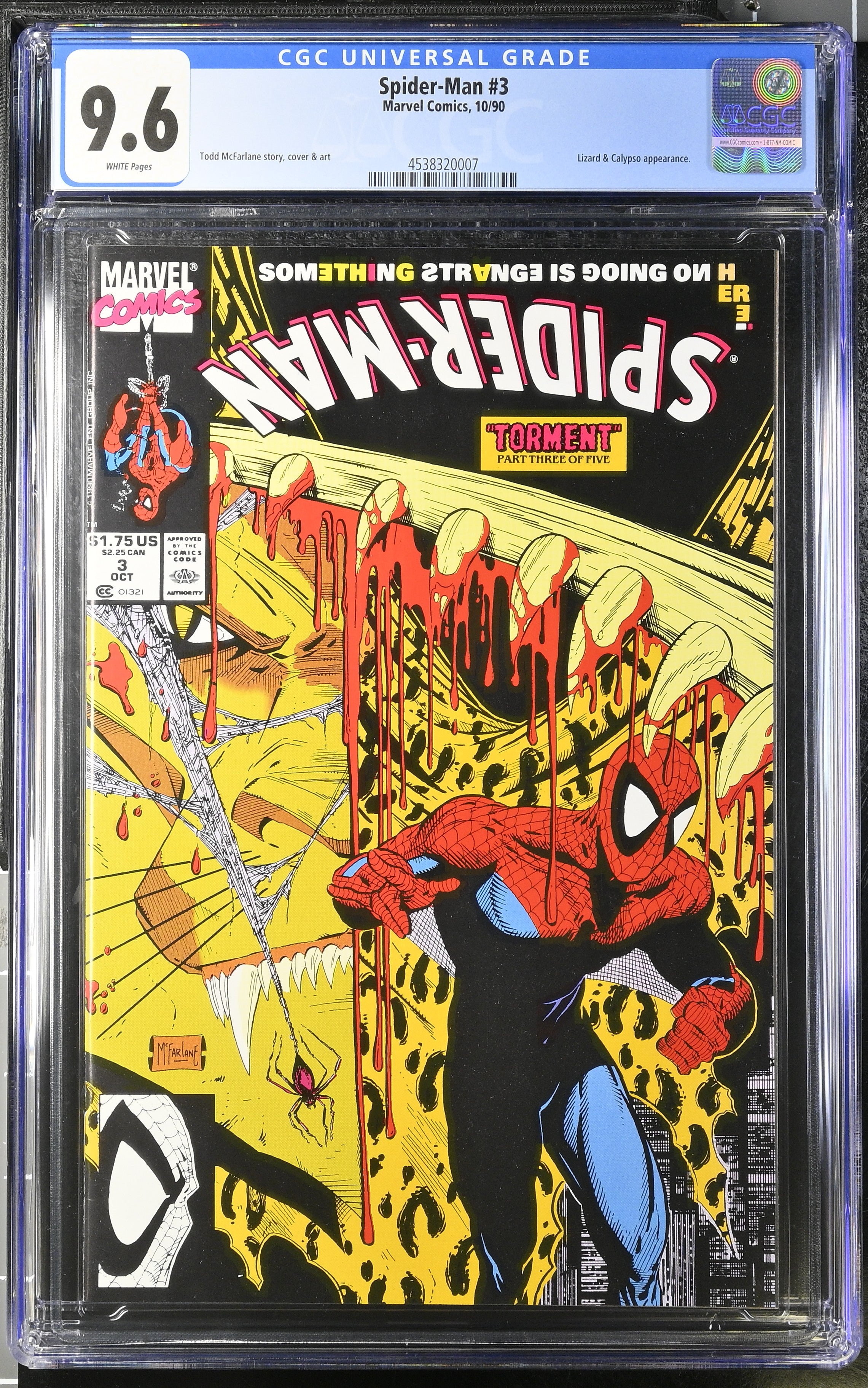 Marvel Comics: Spider-Man 3 10/90 CGC 9.6 Cert #4538320007