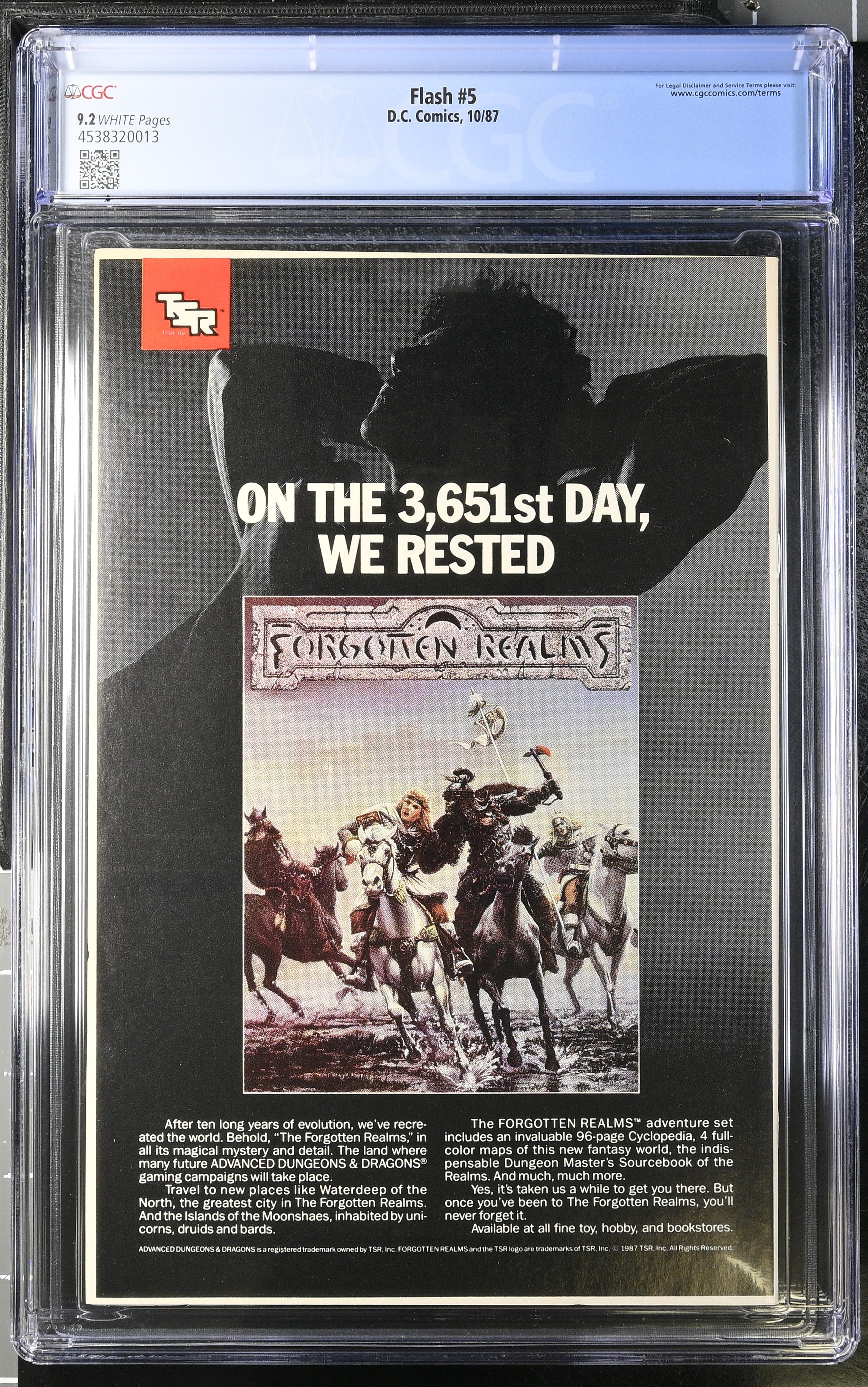 DC Comics: Flash 5 10/87 CGC 9.2 Cert #4538320013