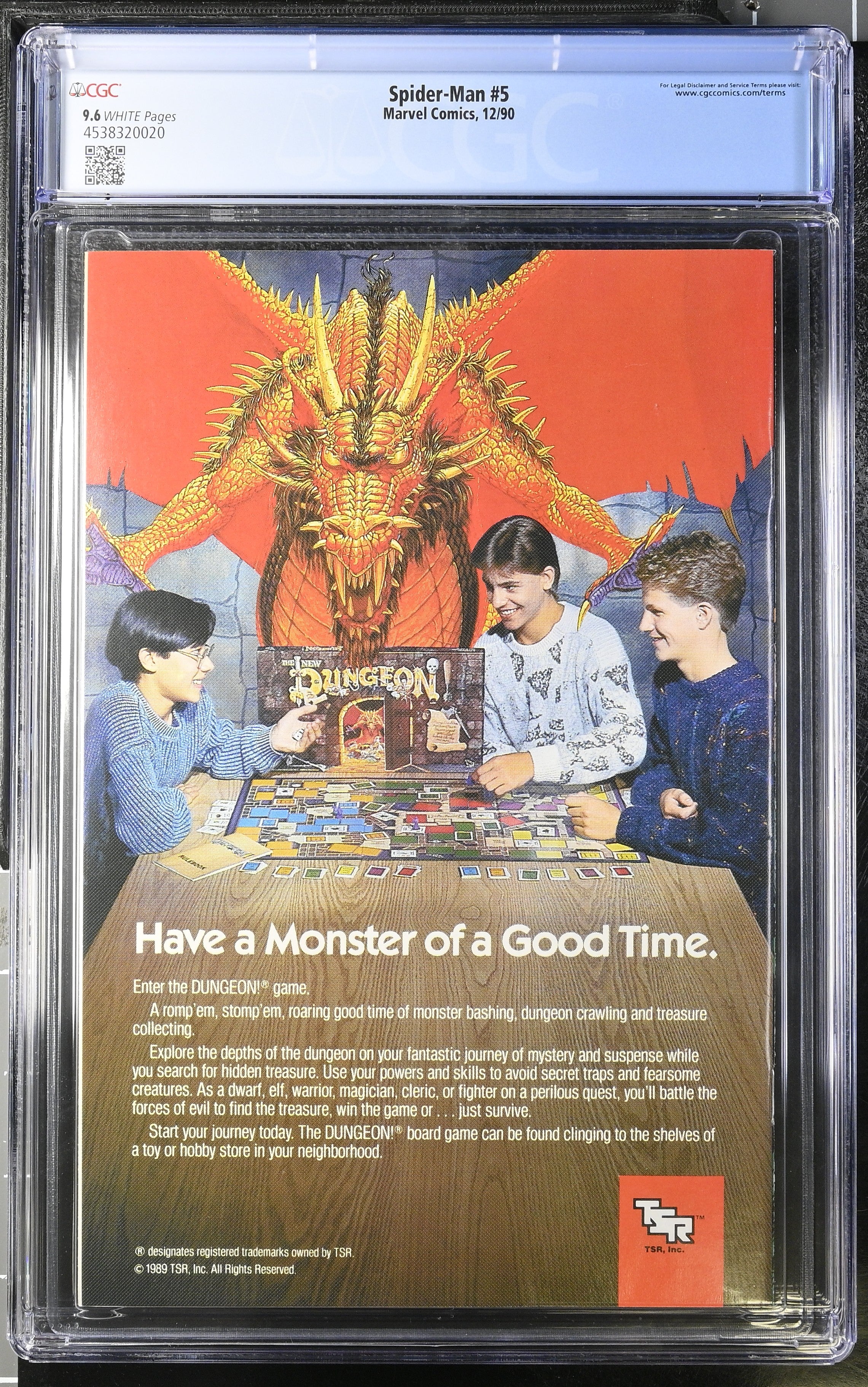Marvel Comics: Spider-Man 5 12/90 CGC 9.6 Cert #4538320020