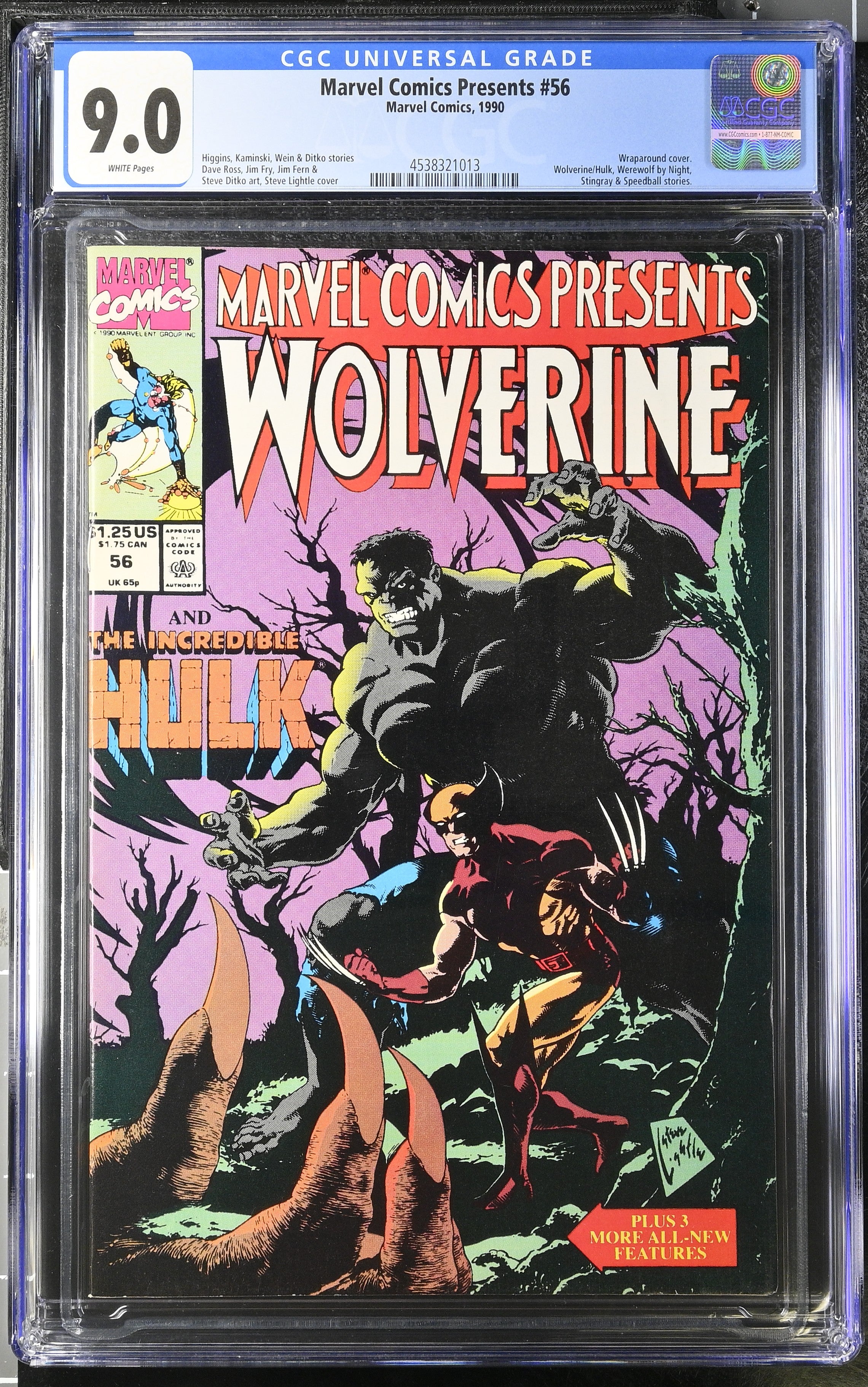 Marvel Comics: Marvel Comics Presents 56 1990 CGC 9.0 Cert #4538321013