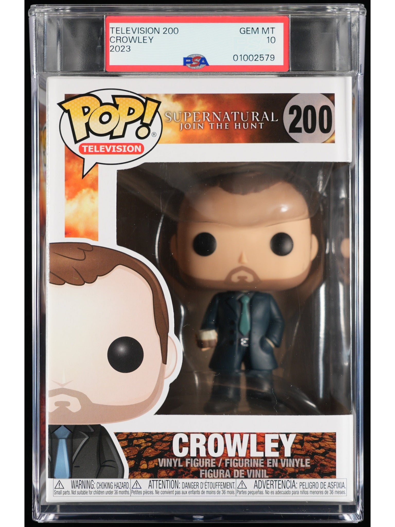 Funko Pop! Supernatural: Crowley PSA Graded Vinyl Figure #200 Cert #01002579