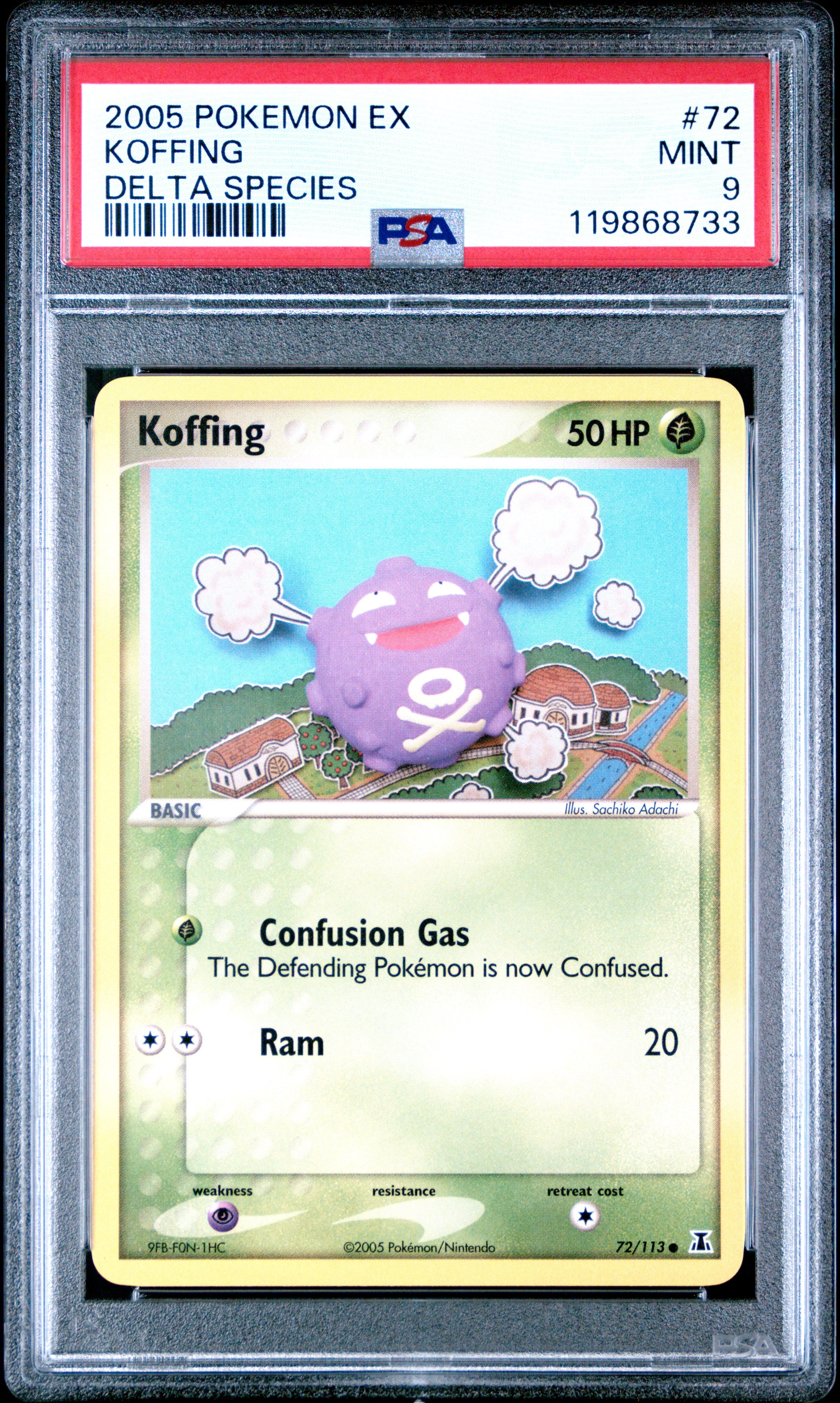 Pokemon Ex Delta Species 72 Koffing PSA 9 MINT Cert #119868733