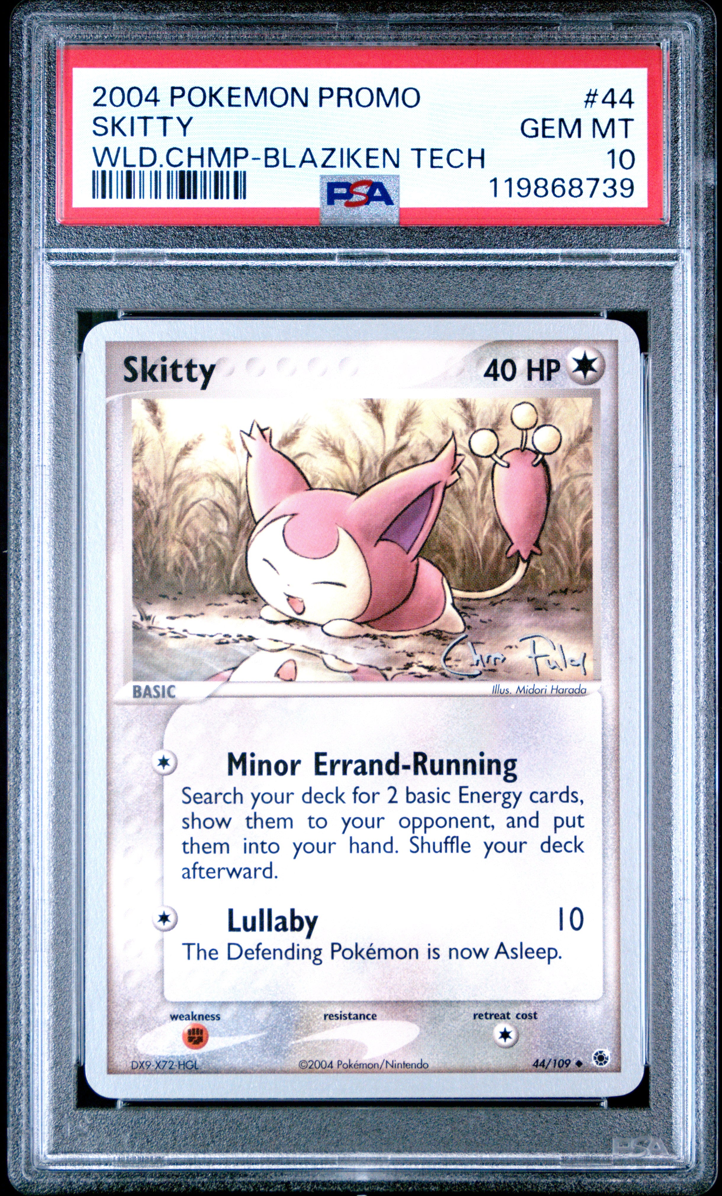 Pokemon World Championships Promo 44 Skitty Blaziken Tech PSA 10 GEM MINT  Cert #119868739 – Boxed Vinyl