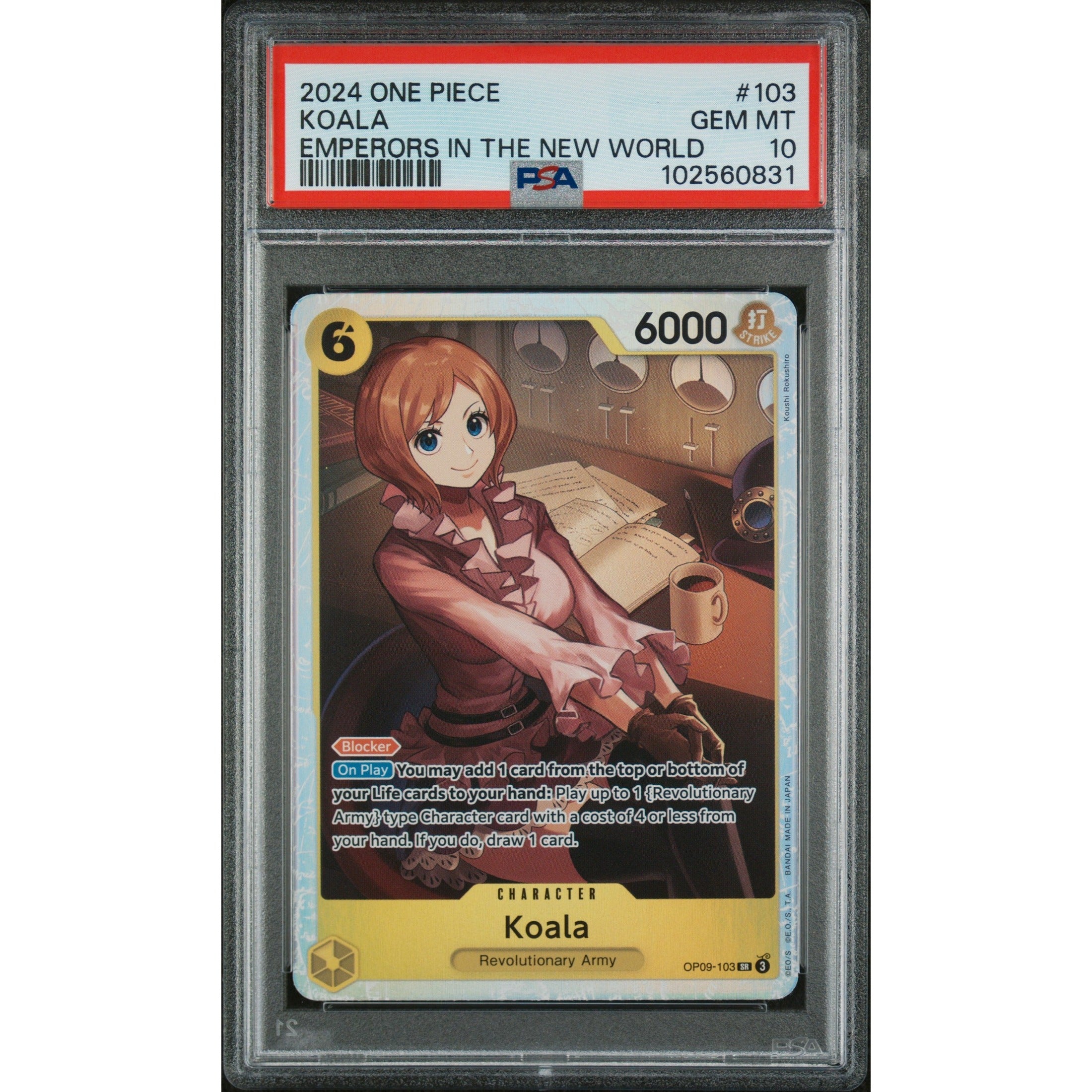 One Piece: TCG Cards One Piece Op09-Emperors In The New World 103 Koala Card Psa 10 Gem MintCert #102560831