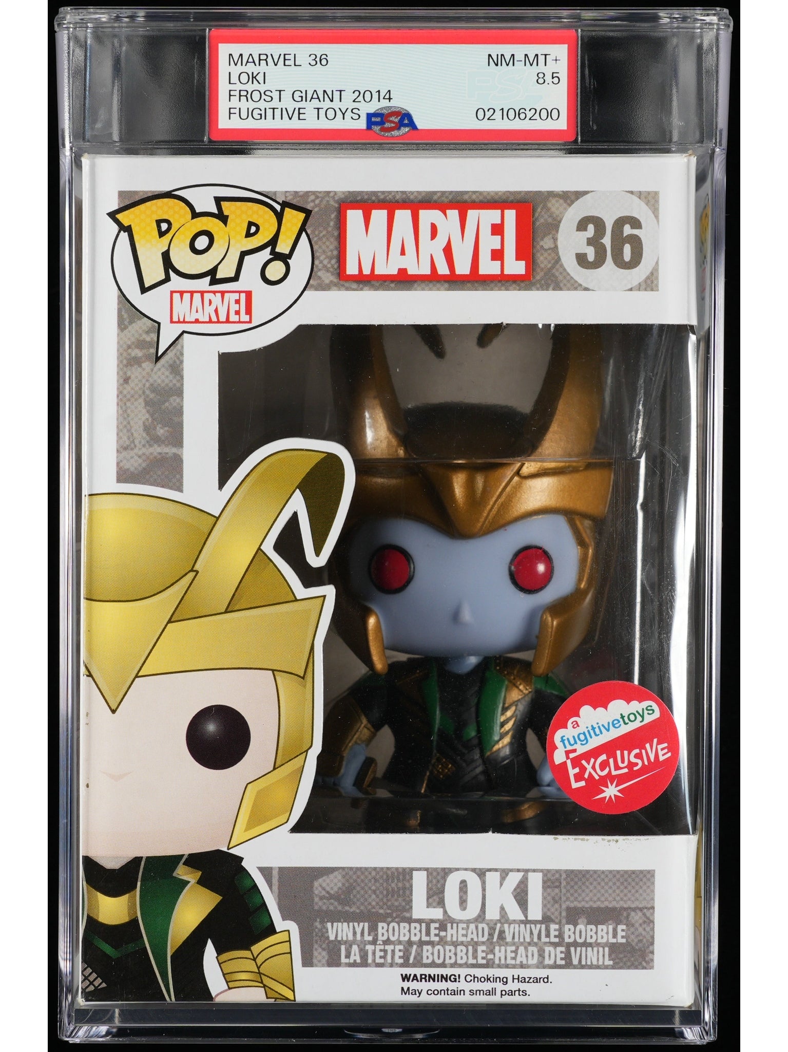 Funko Pop! Marvel Loki: Loki PSA Graded Vinyl Figure #36 Cert #02106200