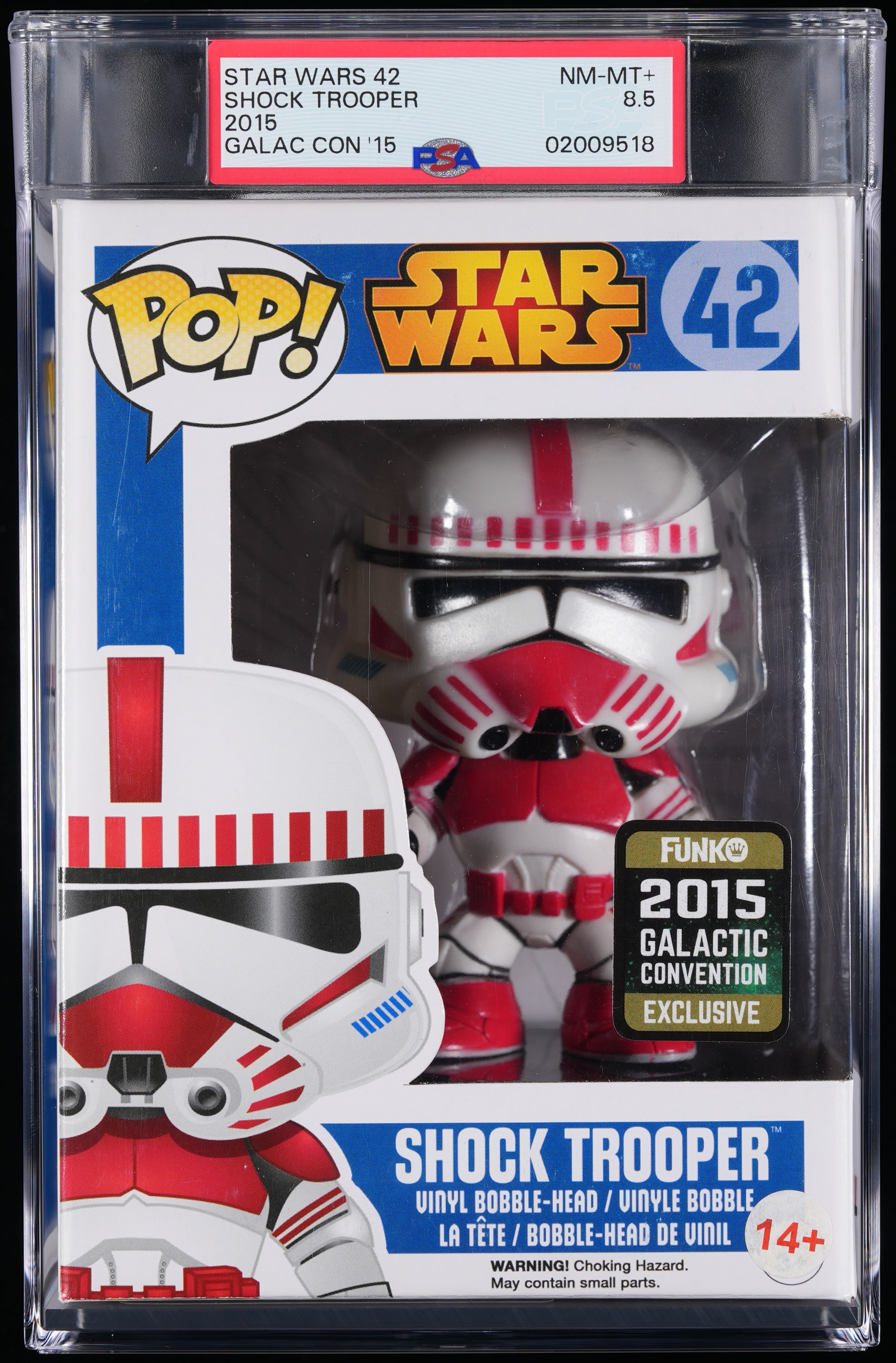 Funko Pop! PSA Graded Star Wars: Shock Trooper PSA Graded 8.5 NM-MT+ Vinyl Figure #42 Cert #02009518