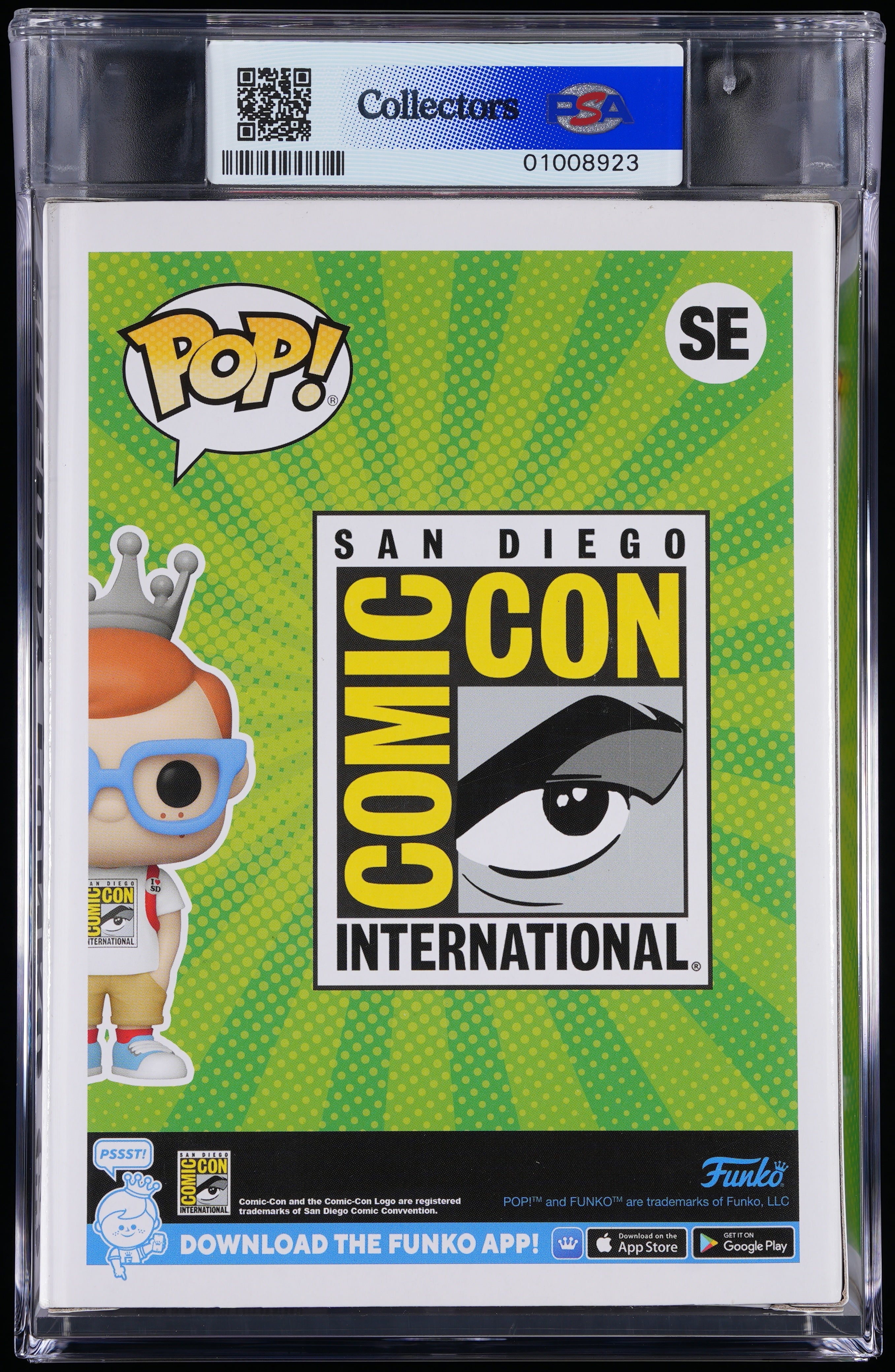 Funko Pop! PSA Graded Freddy Funko: Freddy Funko (2022 SDCC Hall H) PSA Graded 8.5 NM-MT+ Vinyl Figure #SE Cert #01008923