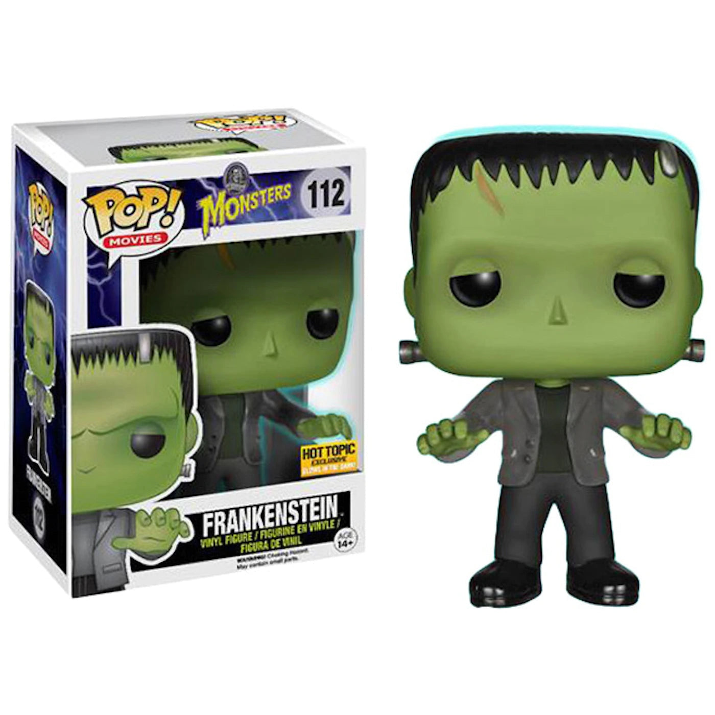 Funko Pop! Universal Monsters: Frankenstein Glow in the Dark Hot Topic Exclusive Vinyl Figure #112