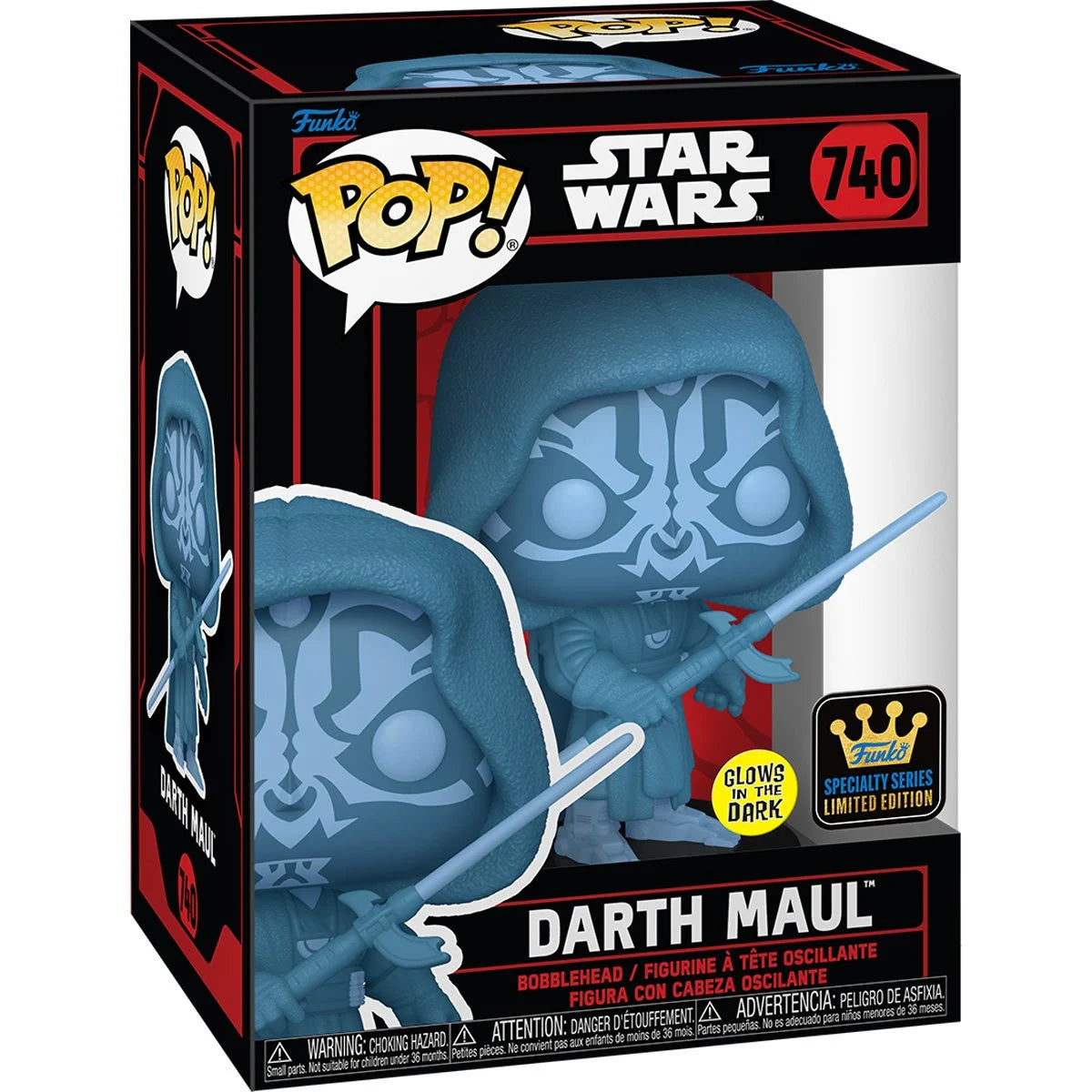Funko POP! Star Wars: Hologram Darth Maul Glow in the Dark Specialty Series Exclusive Vinyl Figure #740