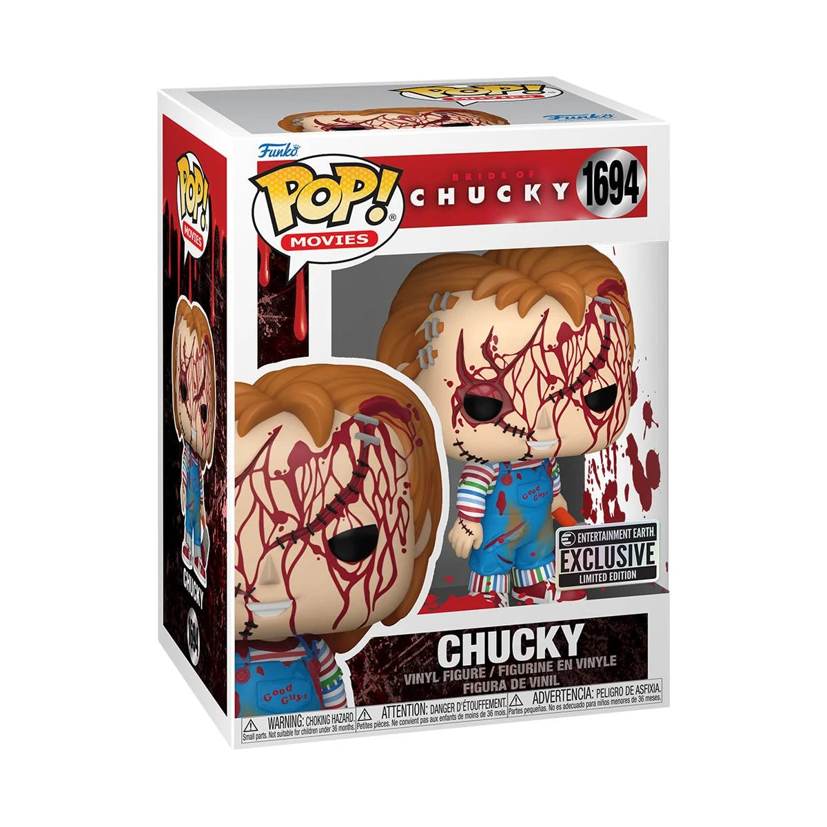 Funko Pop! Bride of Chucky: Chucky Bloody (EE) Entertainment Earth Exclusive Vinyl Figure #1694