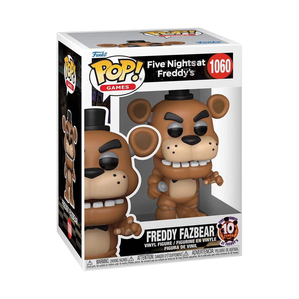 Funko Pop! Five Nights at Freddys 10th Anniversary: Freddy Fazbear Vinyl Figure #1060