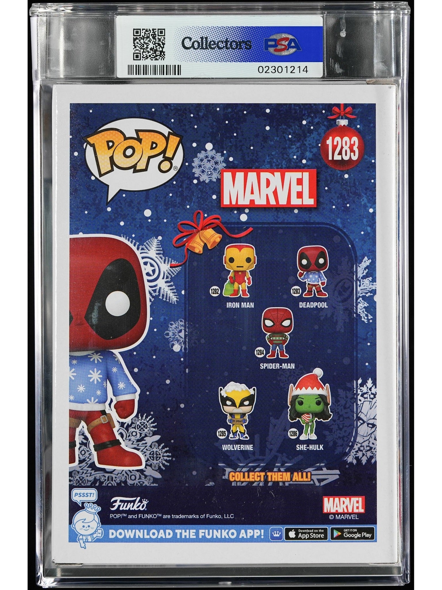Funko Pop! Marvel Deadpool: Holiday Deadpool in Sweater Vinyl Figure #1283 PSA Graded