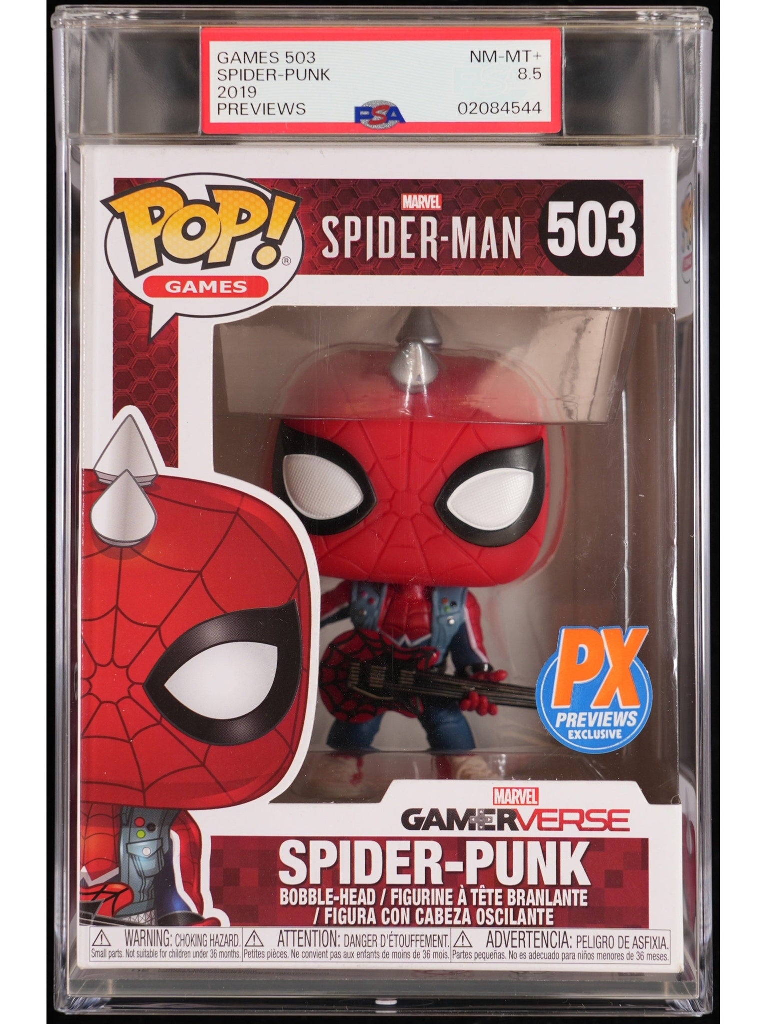 Funko Pop! Marvel Spider-Man GamerVerse: Spider-Punk PX Exclusive Vinyl Figure #1231 PSA Graded