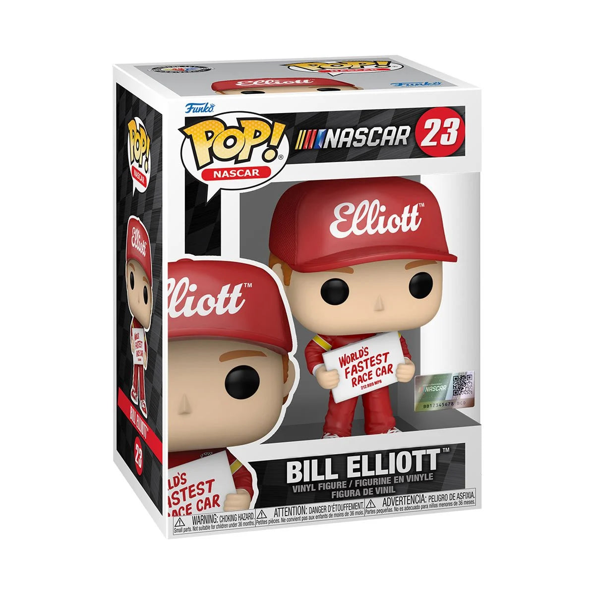 Funko Pop! NASCAR: Bill Elliott with World's Fastest Race Car Sign Vinyl Figure #23