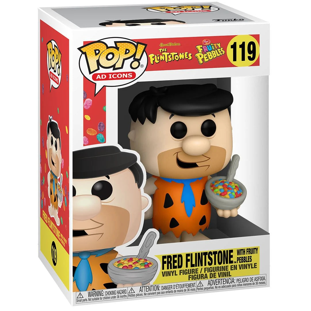 Funko Pop! Post Fruity Pebbles: Fred Flintstone with Cereal Vinyl Figure #119