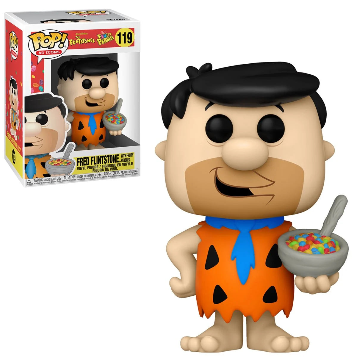 Funko Pop! Post Fruity Pebbles: Fred Flintstone with Cereal Vinyl Figure #119