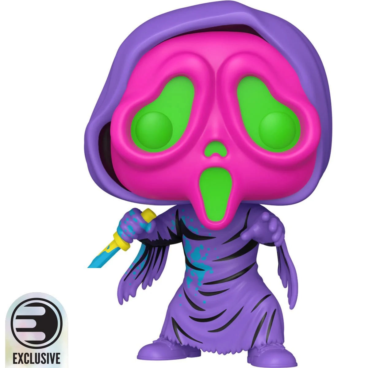 Funko Pop! Scream: Ghost Face Black Light Entertainment Earth (EE) Exclusive Vinyl Figure #1607