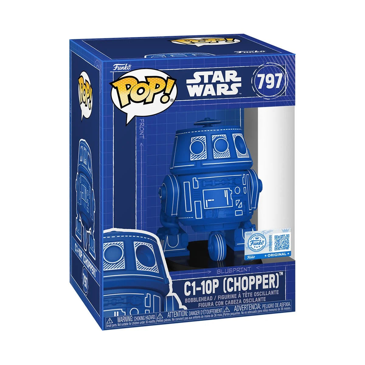 Funko Pop! Star Wars: C1-10P (Chopper) Blueprint (Entertainment Earth Exclusive) Vinyl Figure #797