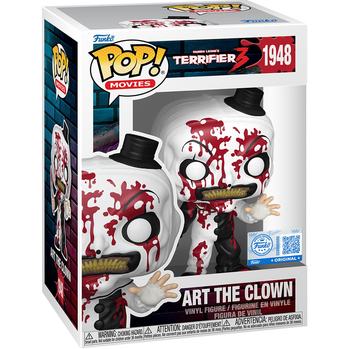 Funko Pop! Terrifier 3: Art the Clown Bloody (EE) Vinyl Figure #1948