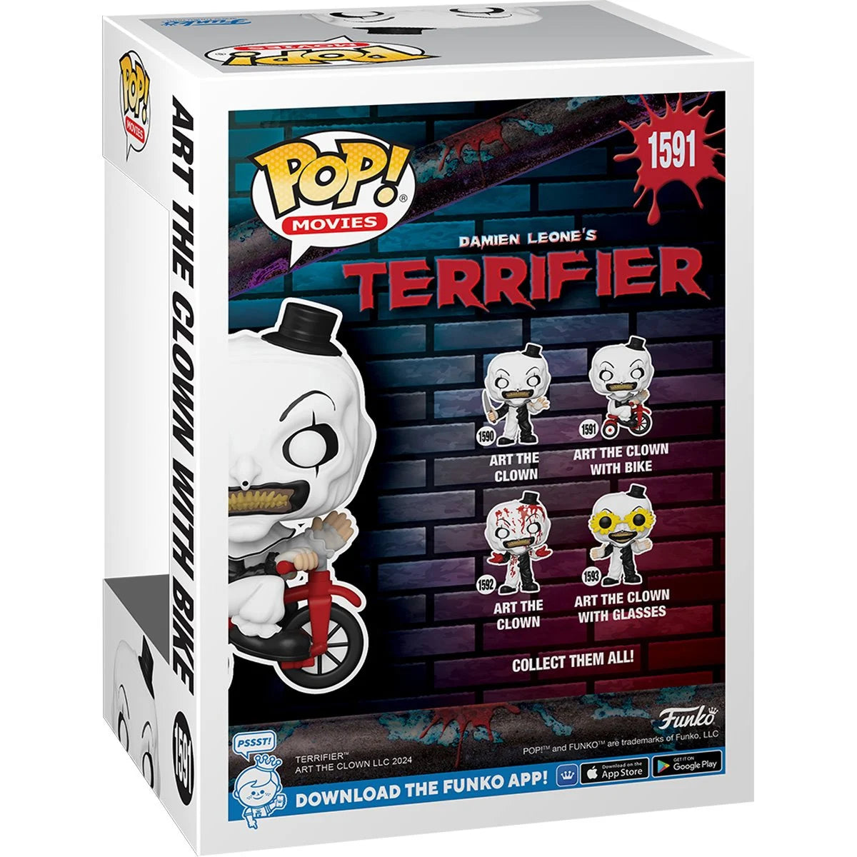 Funko Pop! Terrifier: Art the Clown with Bike Vinyl Figure #1591