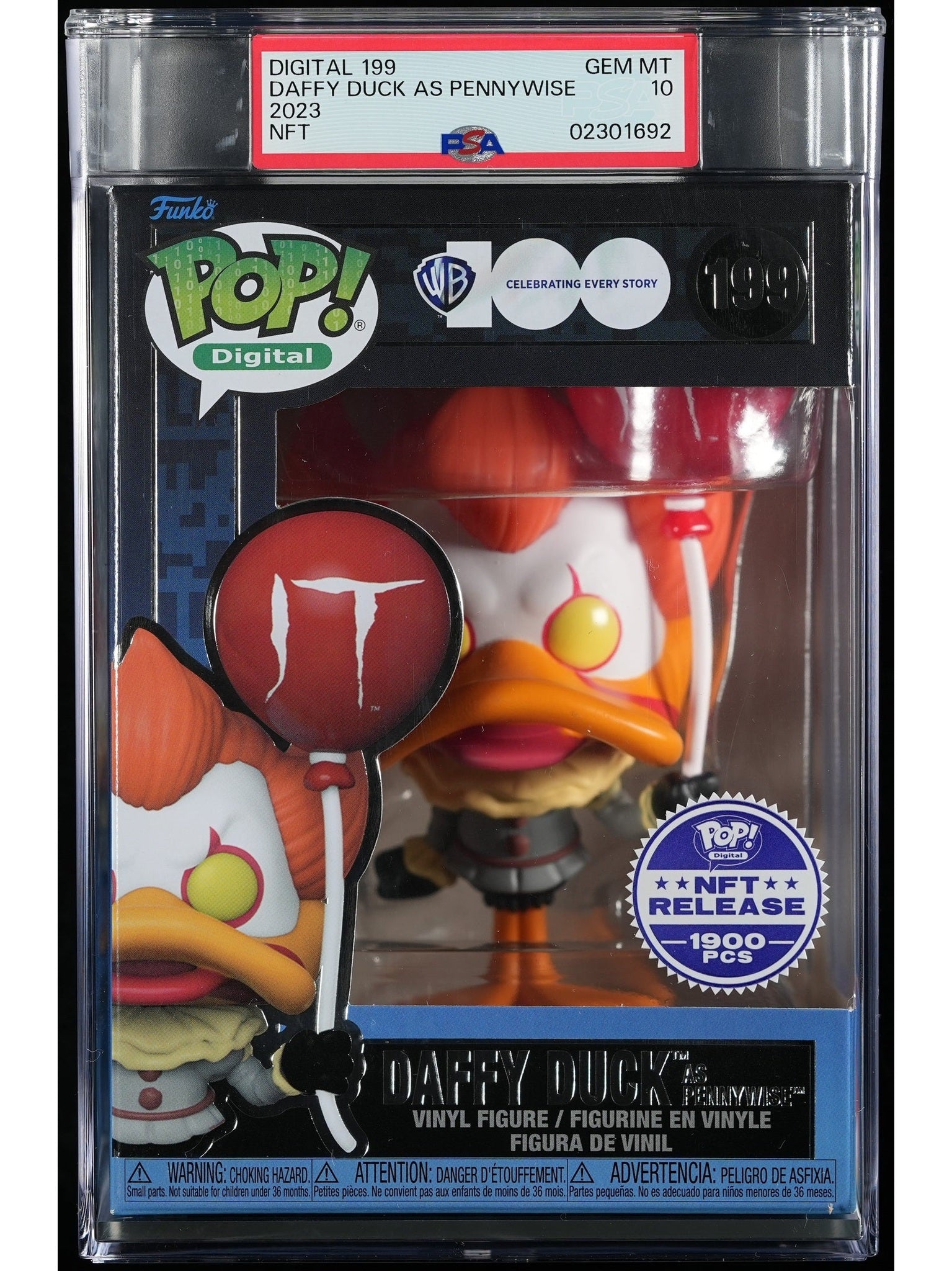 Funko Pop! WB 100th: Daffy Duck as Pennywise (PSA Graded) Vinyl