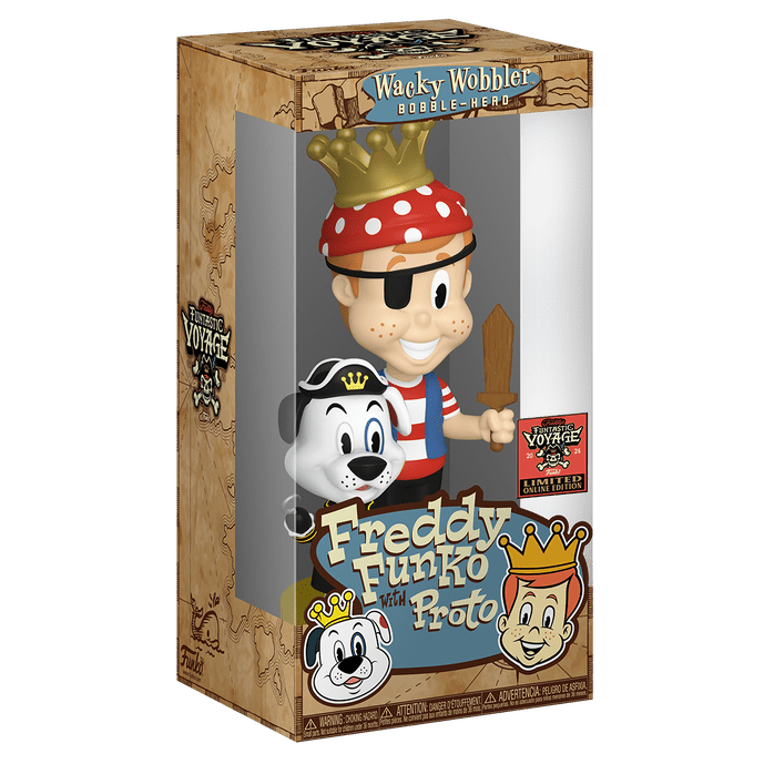 Funko Wacky Wobblers Freddy's Funtastic Voyage 2024 Freddy Funko with Proto Vinyl Figure