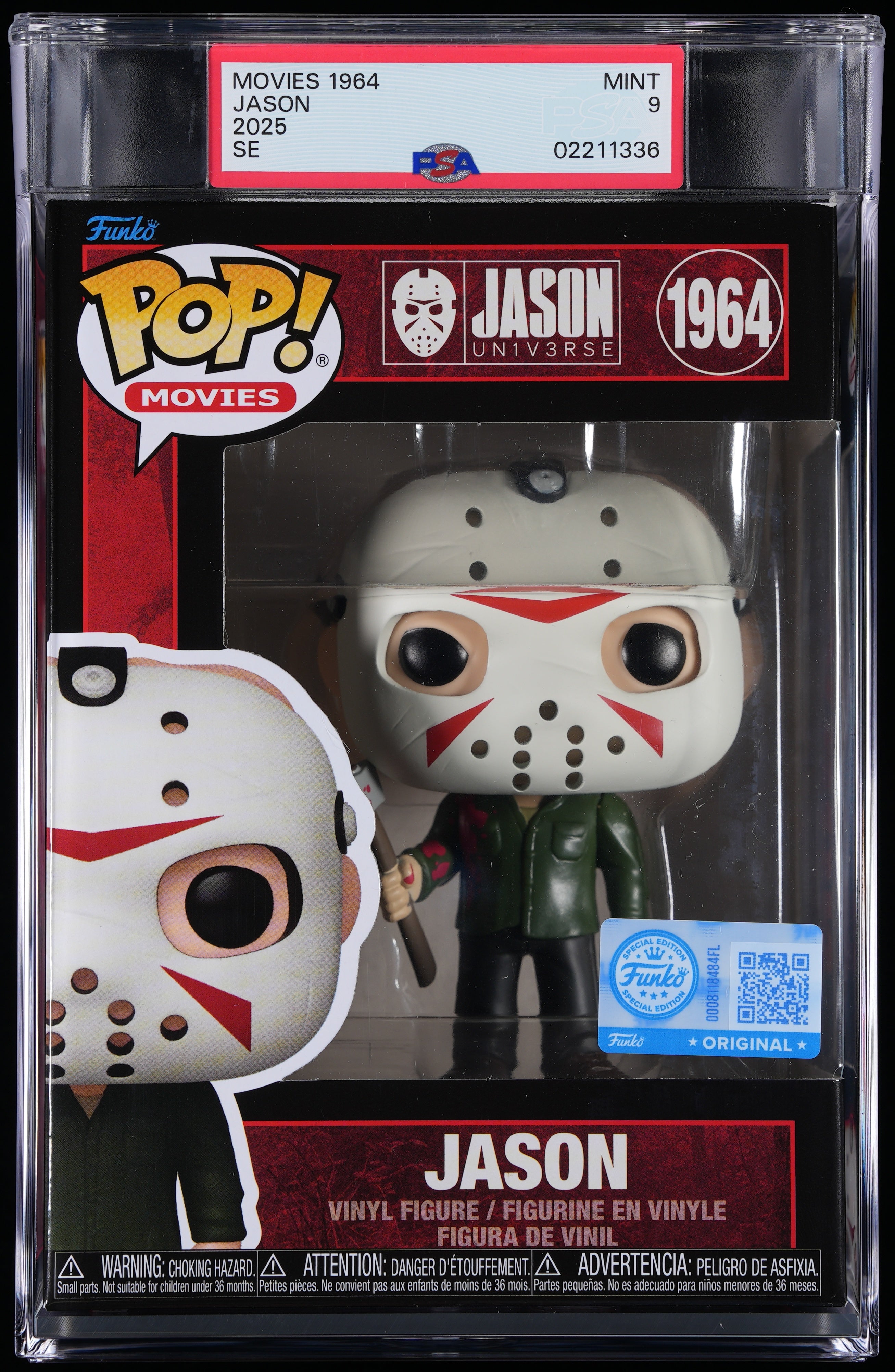 Funko Pop! PSA Graded Friday the 13th: Jason PSA Graded 9 MINT Vinyl Figure #1964 Cert #02211336