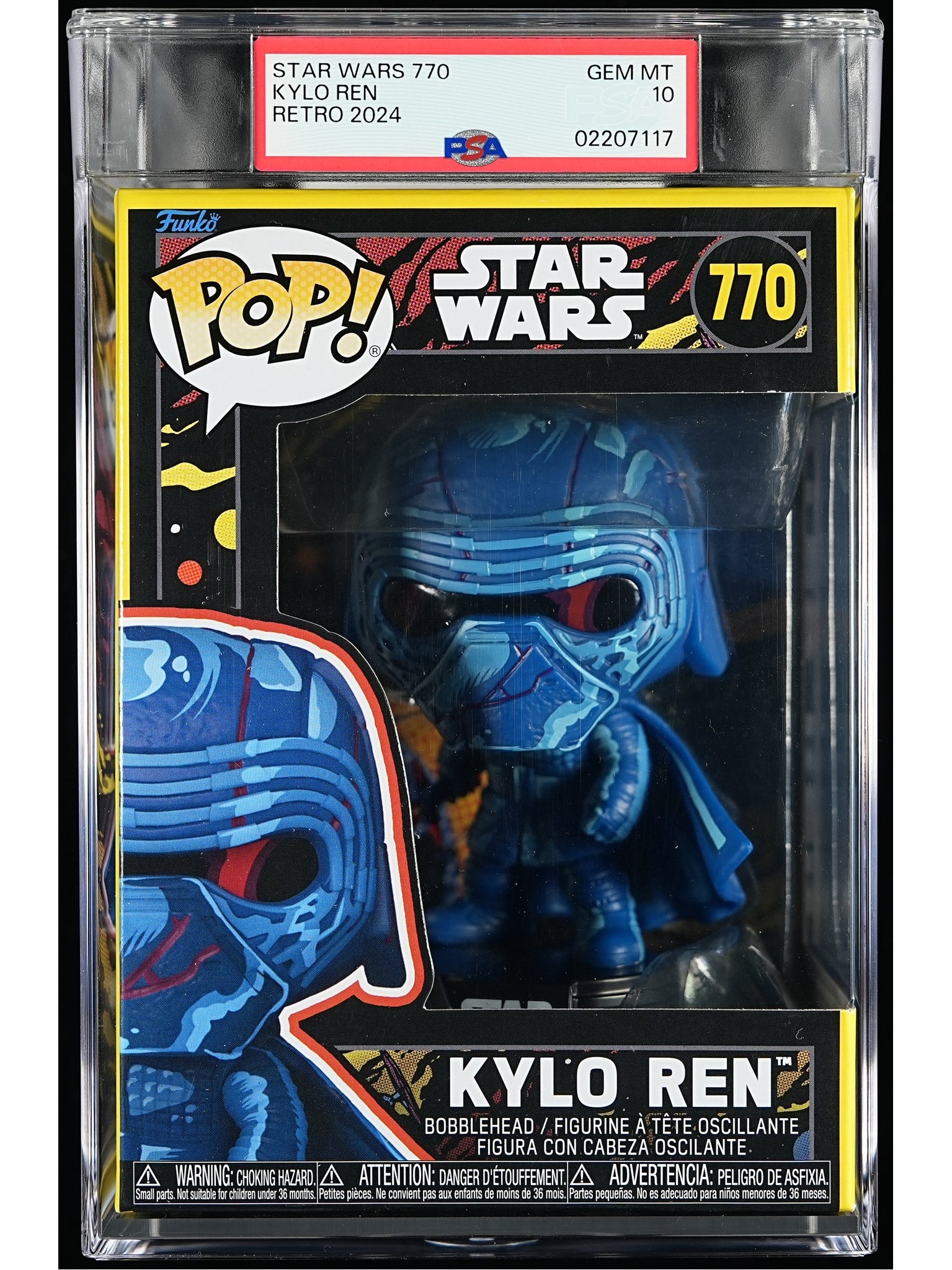 Funko Pop! Star Wars: Kylo Ren PSA Graded Vinyl Figure #770 Cert #02207117
