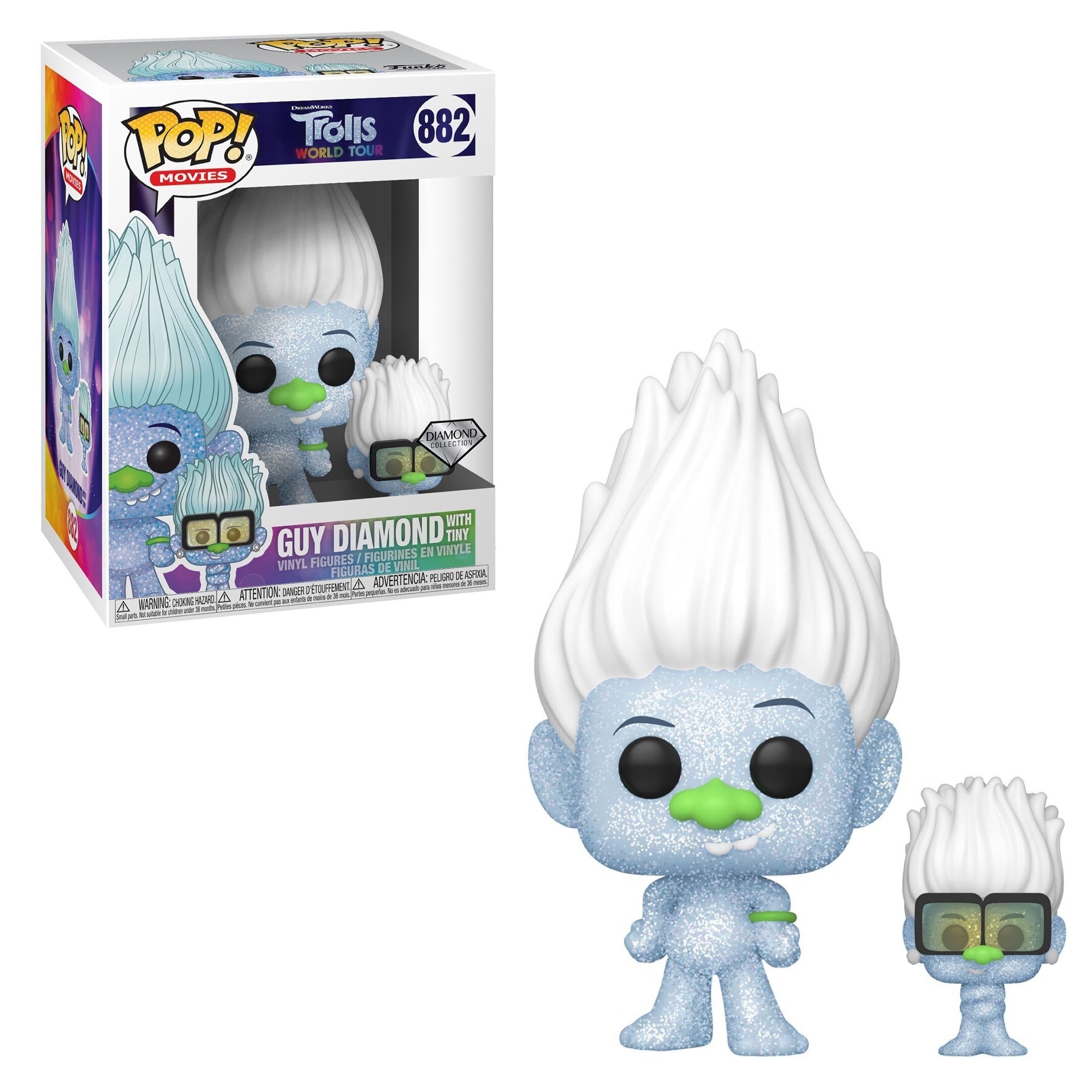 Funko Pop! Trolls: Guy Diamond with Tiny Diamond Vinyl Figure #882
