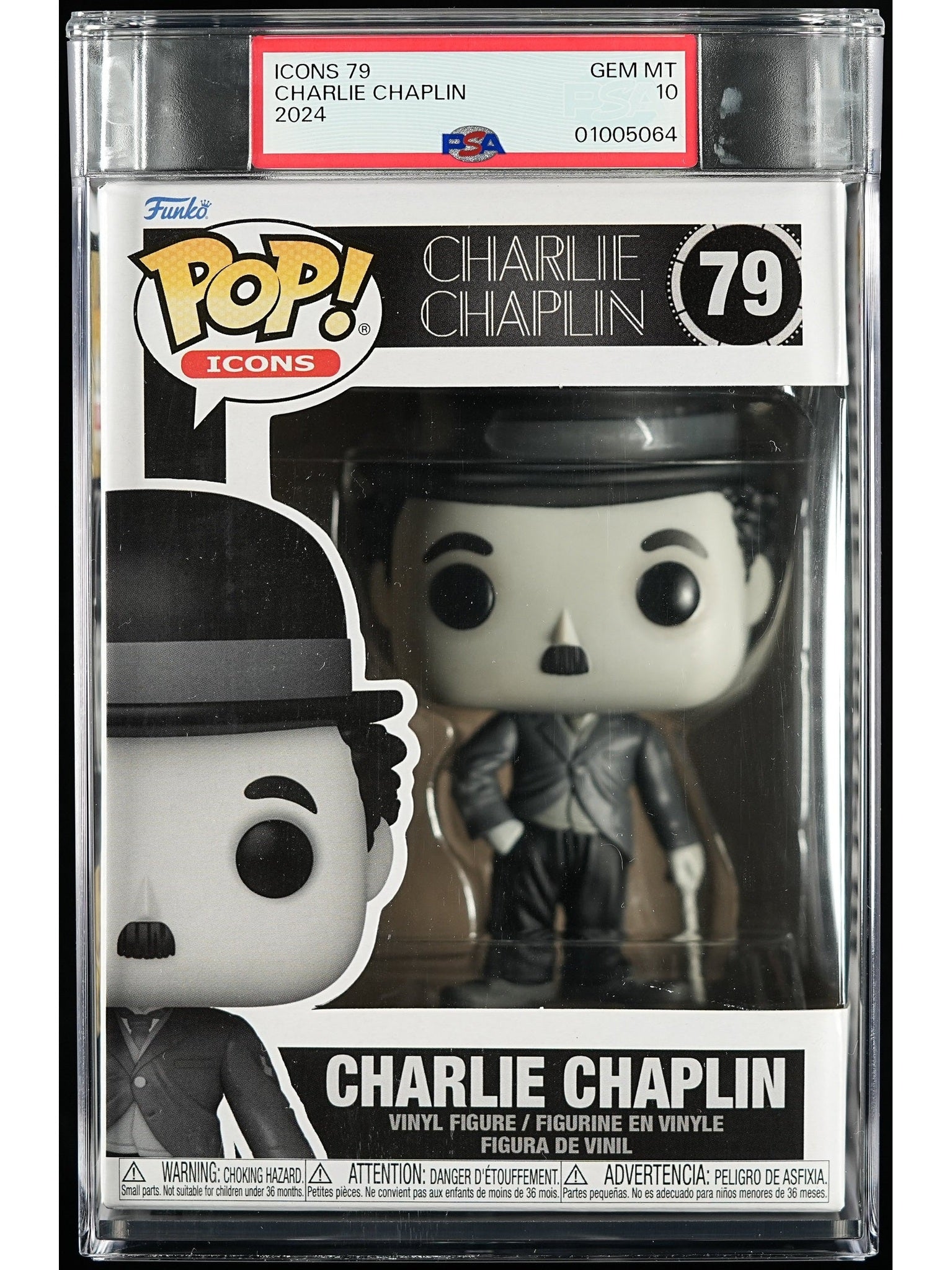 Funko Pop! Charlie Chaplin: Charlie Chaplin PSA Graded Vinyl Figure #79 Cert #01005064