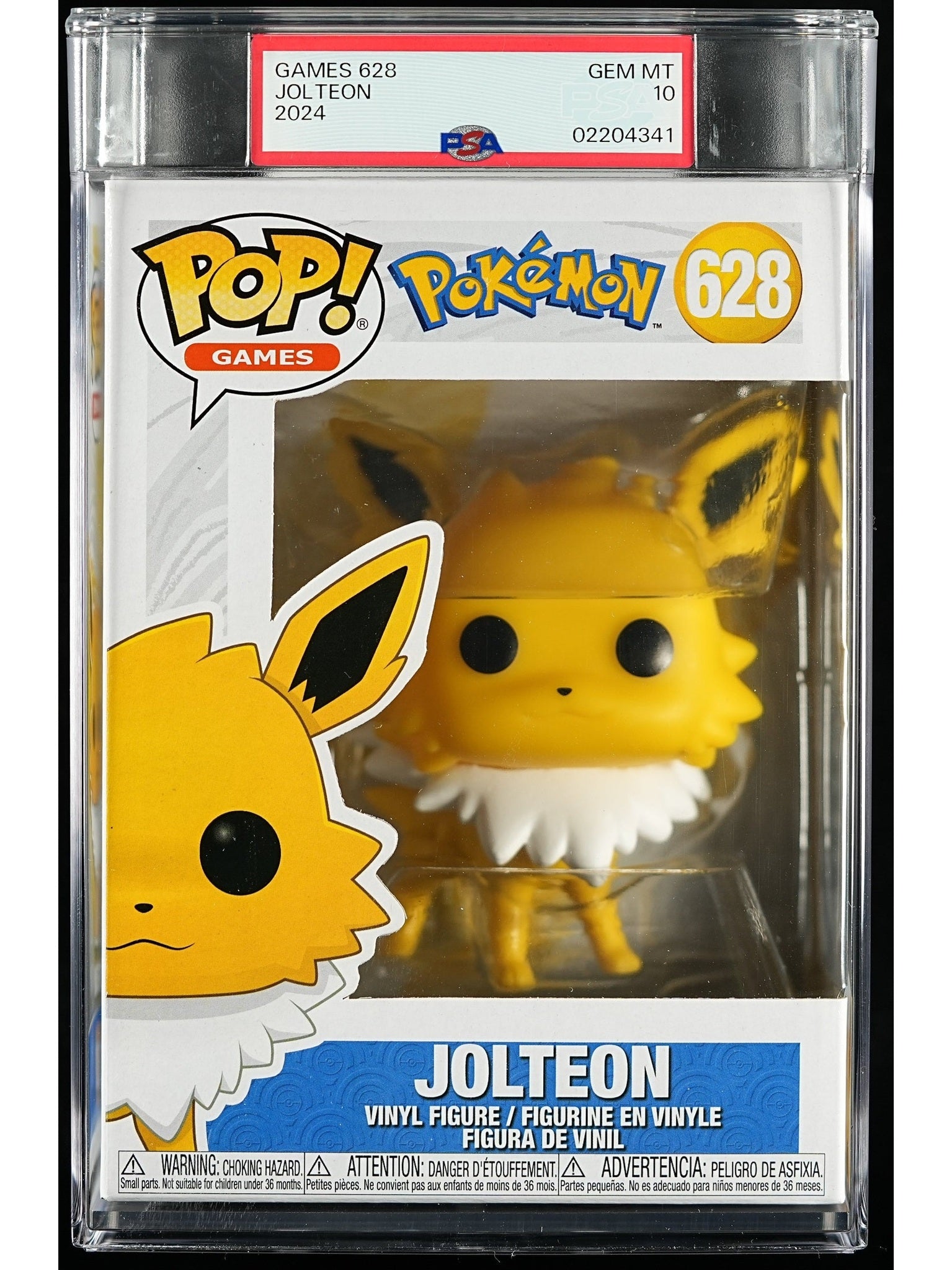 Funko Pop! Pokemon: Jolteon PSA Graded Vinyl Figure #628 Cert #02204341