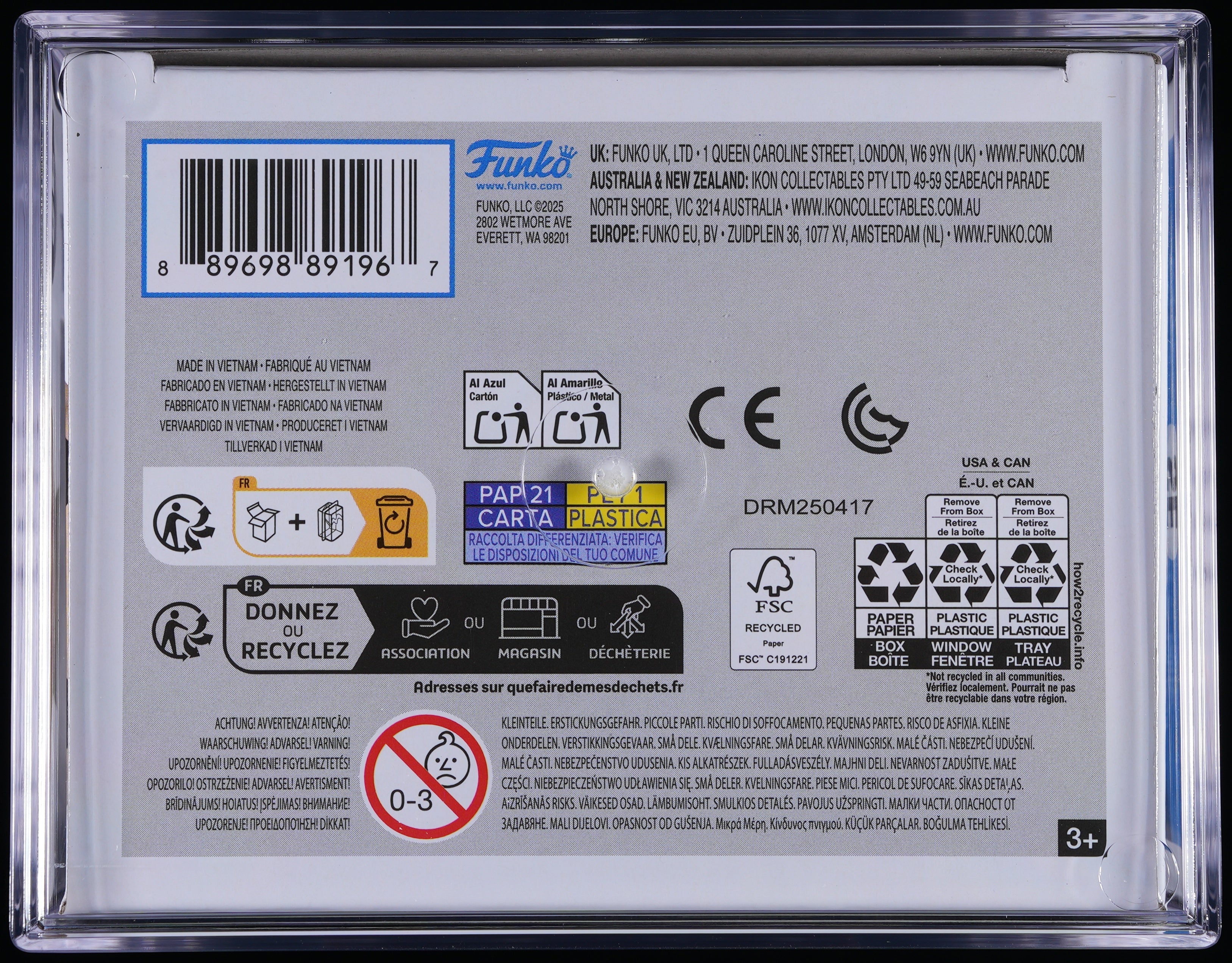 Funko Pop! PSA Graded DC Comics: Freddy as White Lantern Translucent (2025 Fundays) PSA Graded 10 GEM MINT Vinyl Figure #SE Cert #02308496